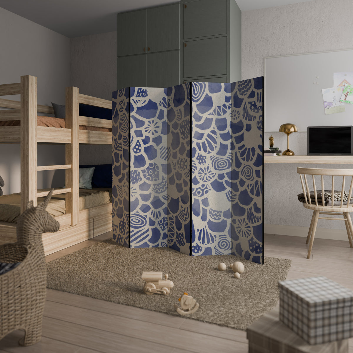 SAPHIRE TESSERA 5-teiliger Paravent