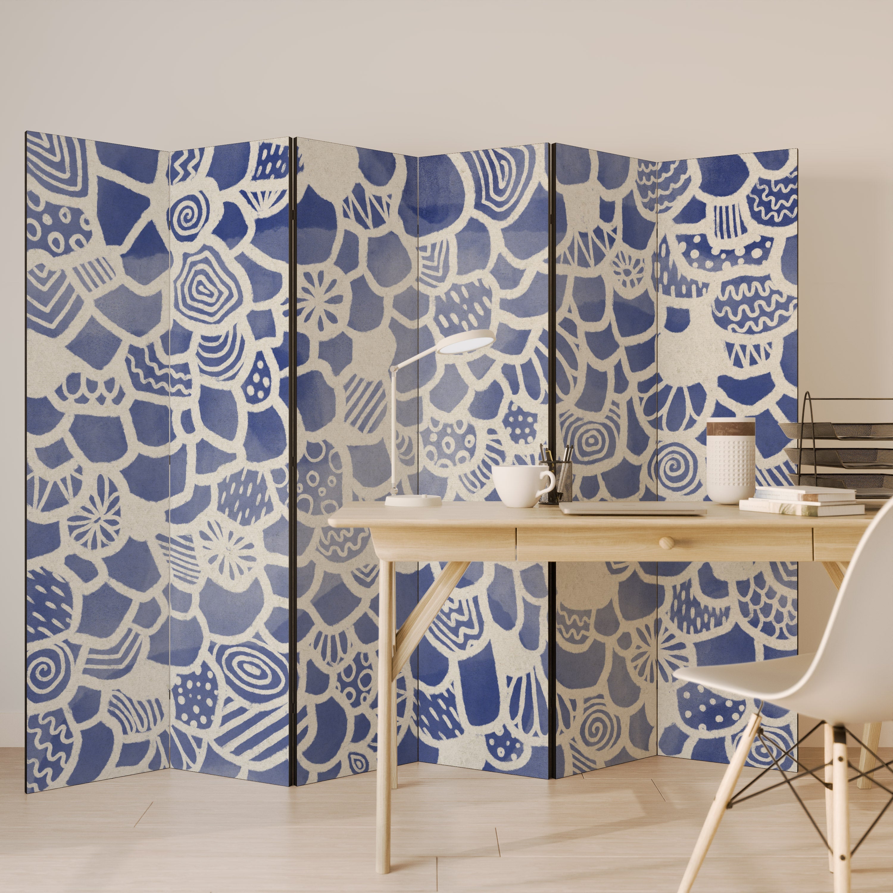 SAPHIRE TESSERA Dekorativer 6-Panel-Raumteiler