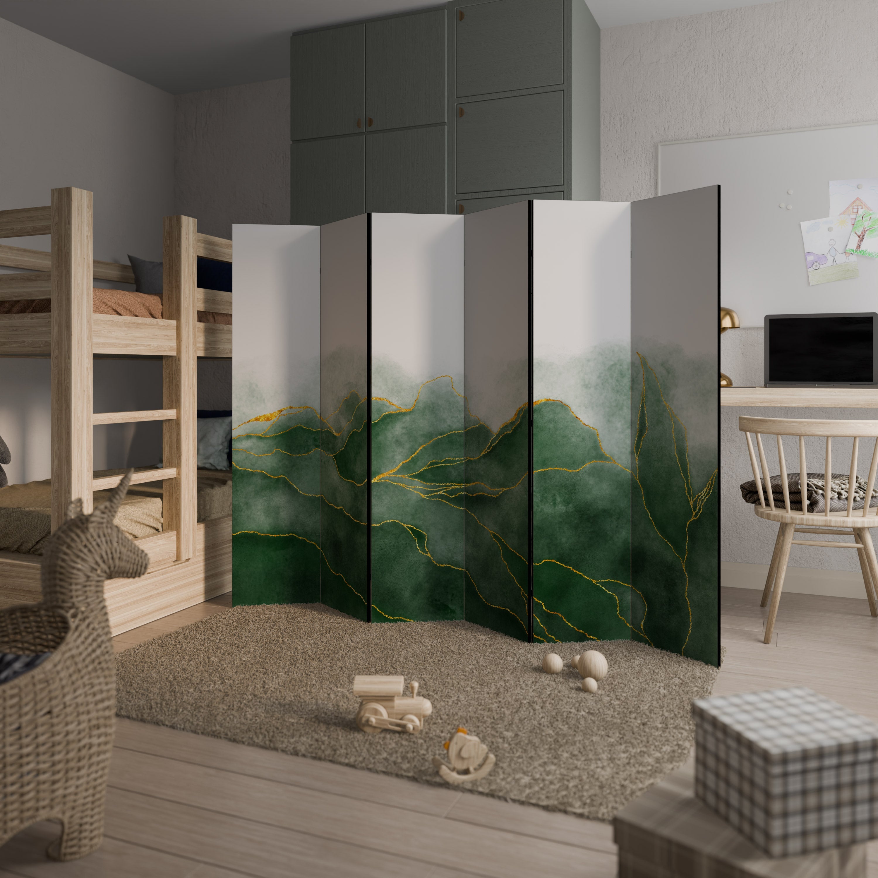 EXPENSIVE NATURE Dekorativer 6-teiliger Raumteiler