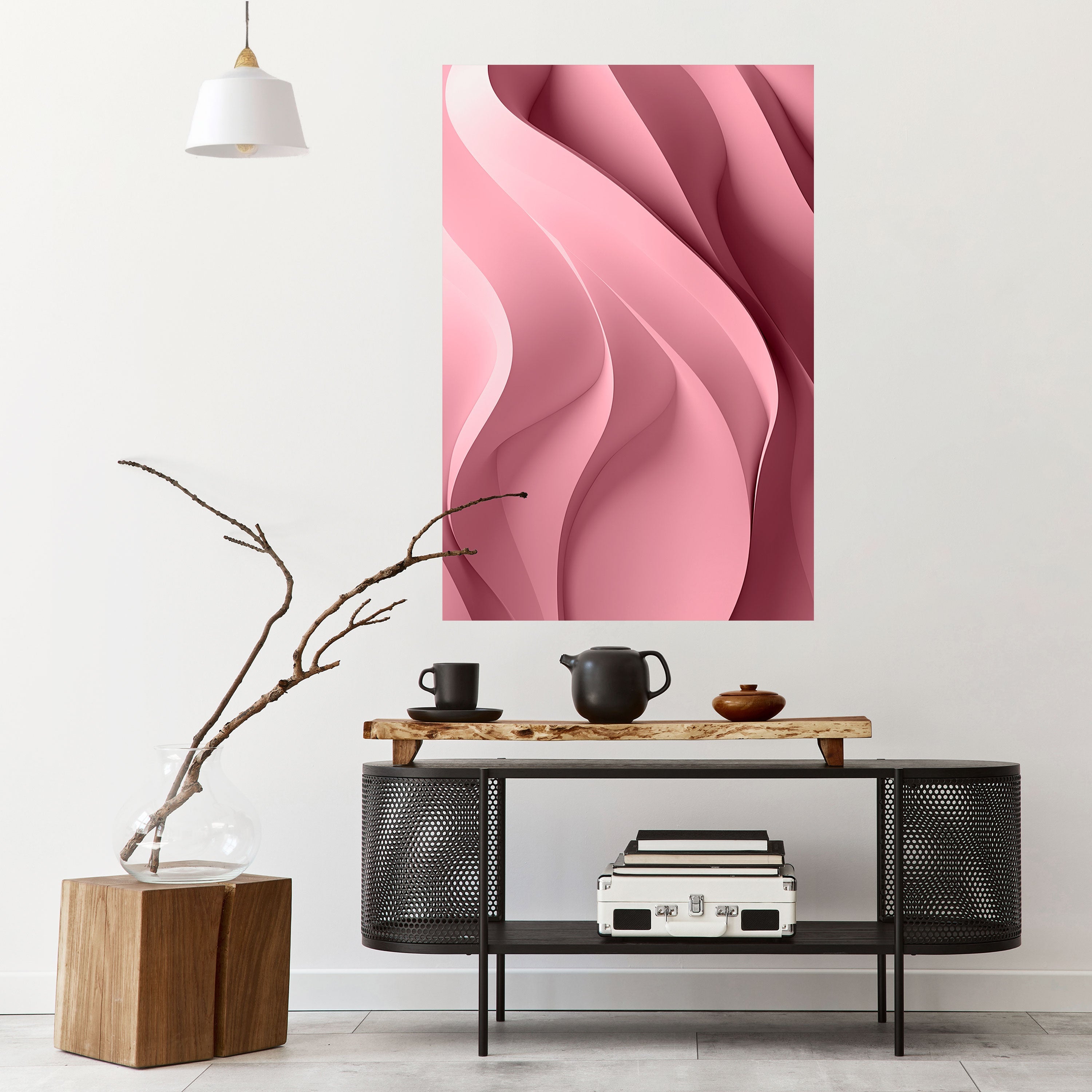 THINKING PINK Peel and Stick Vertical Poster