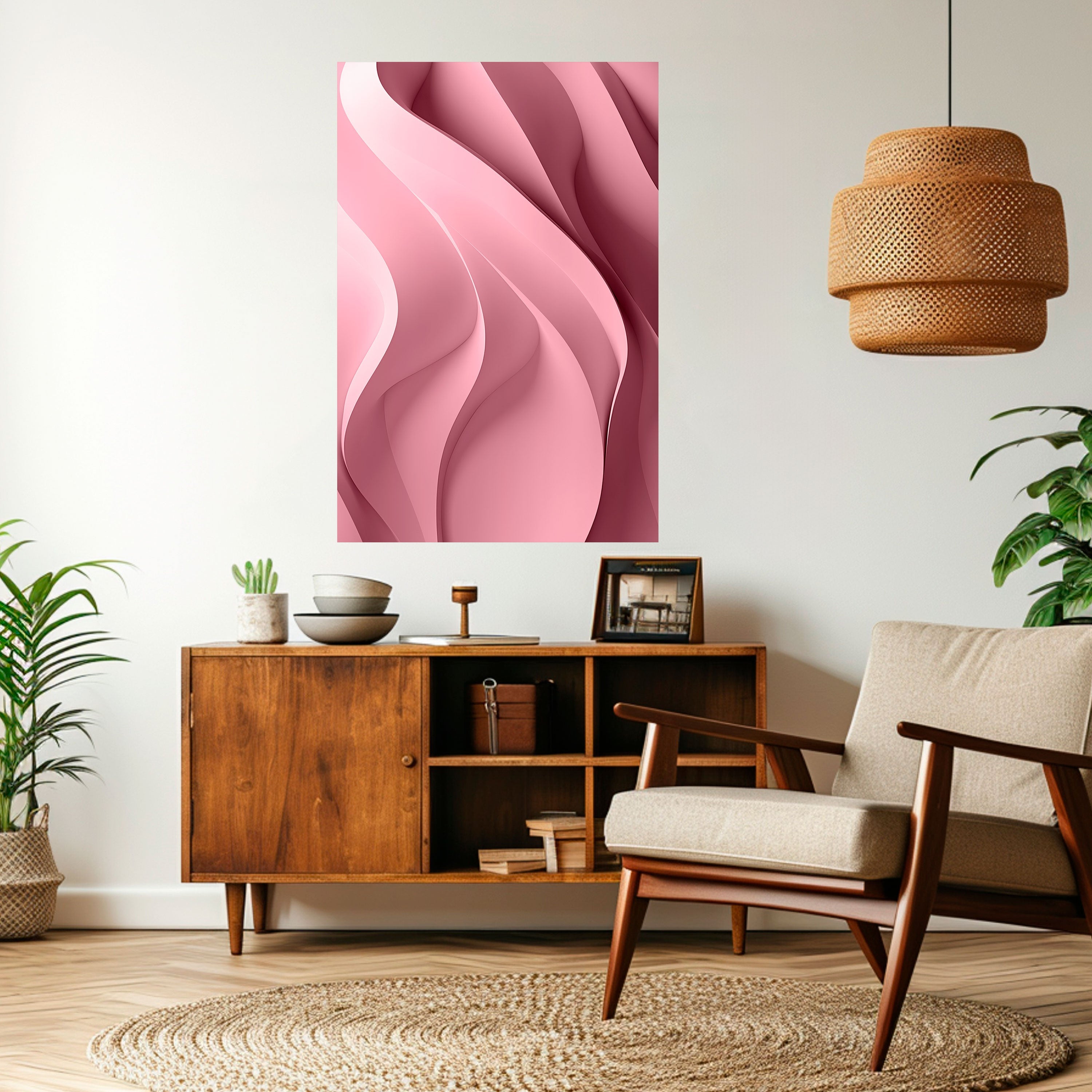 THINKING PINK Peel and Stick Vertical Poster