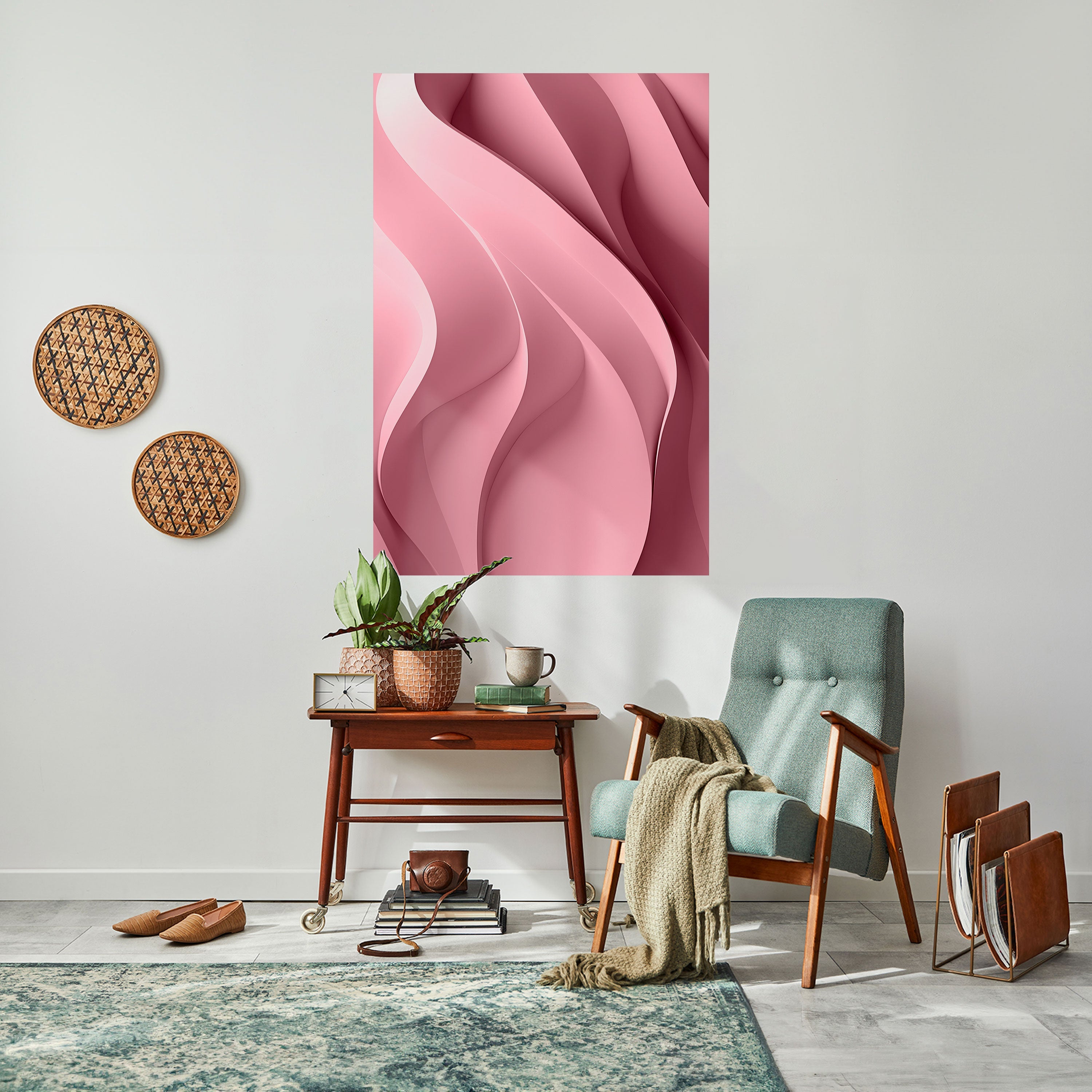 THINKING PINK Peel and Stick Vertical Poster
