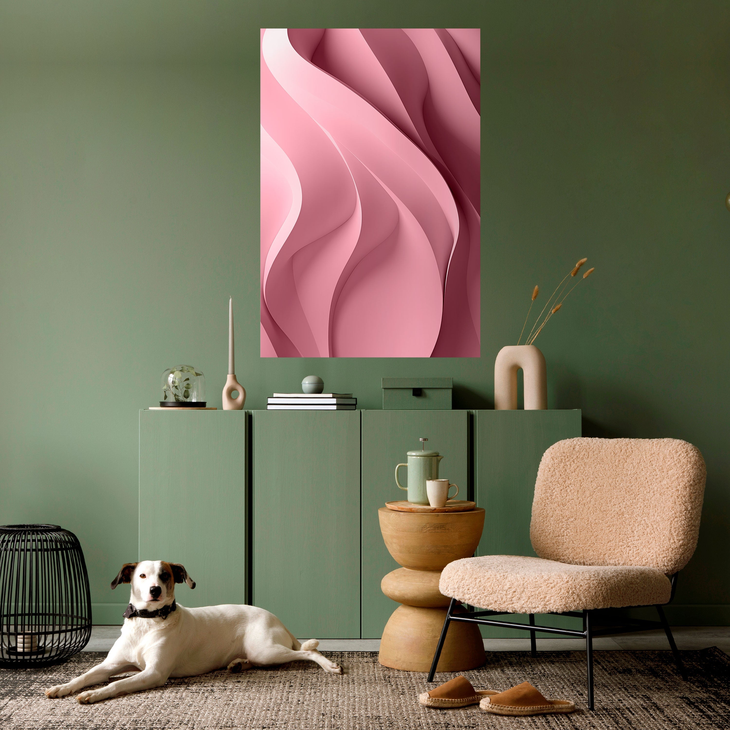 THINKING PINK Peel and Stick Vertical Poster