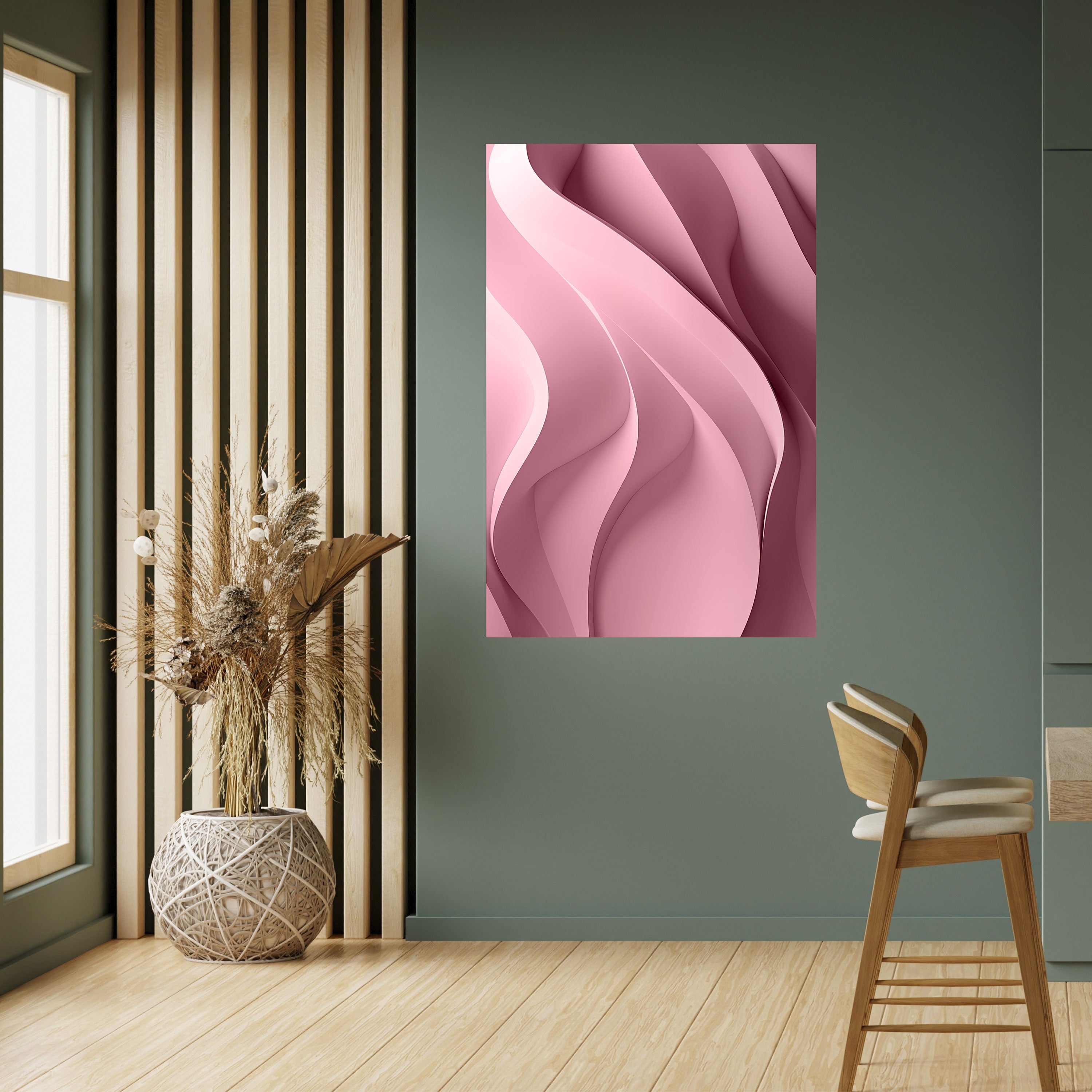 THINKING PINK Peel and Stick Vertical Poster