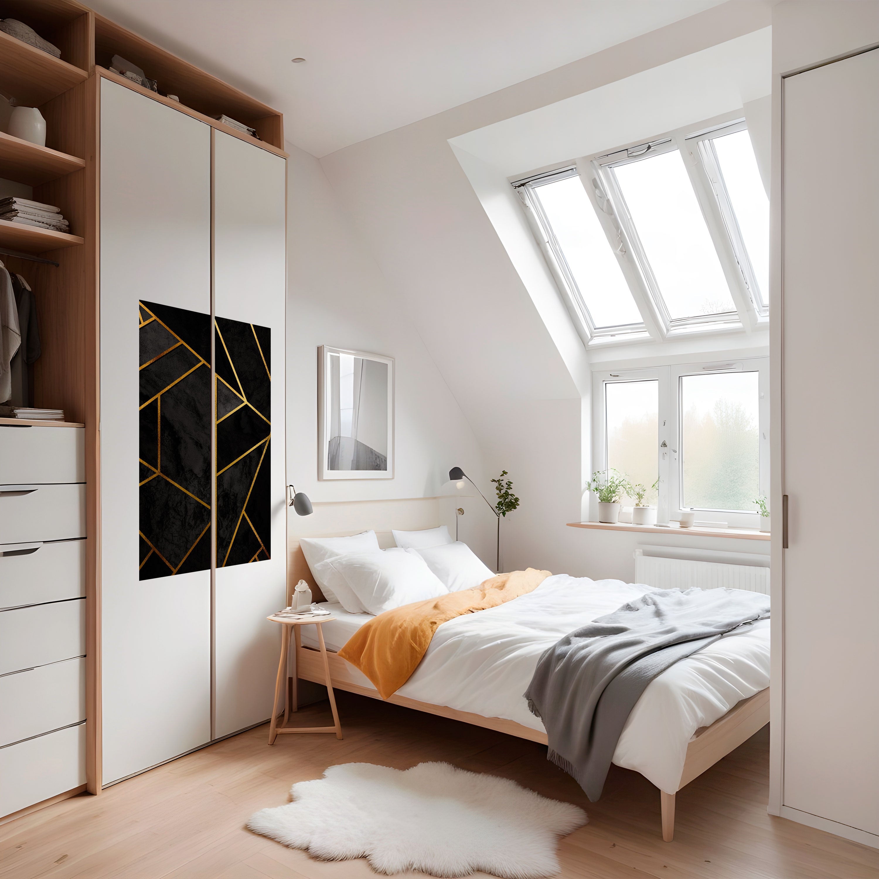 GLINTING GEOMETRIC DREAMS Peel and Stick Vertical Poster