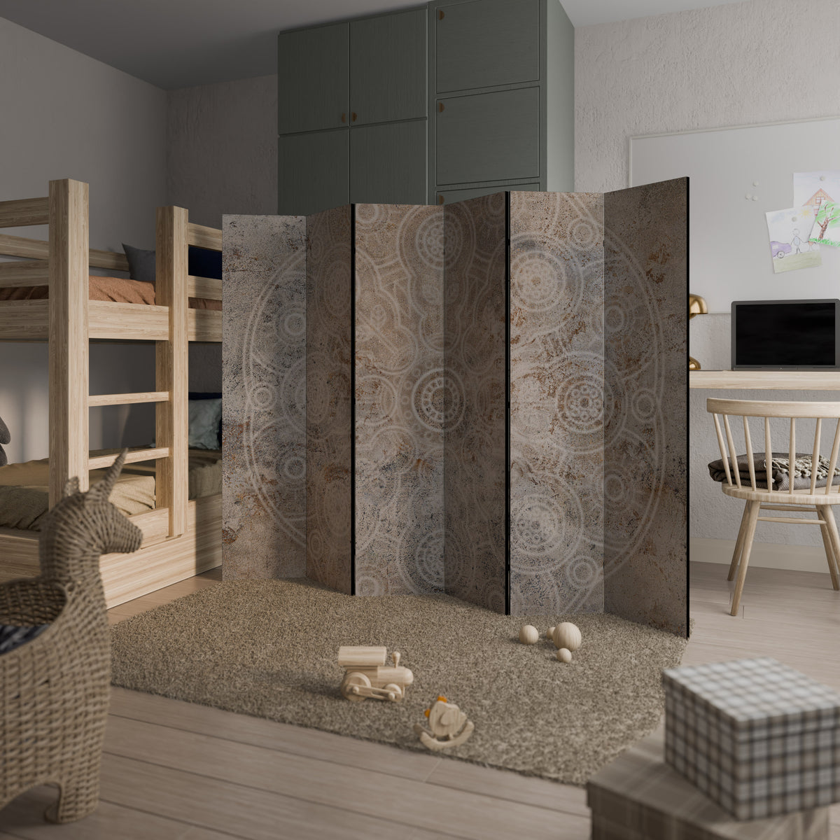 ENIGMATIC PATTERNS 6-Panel Room Divider