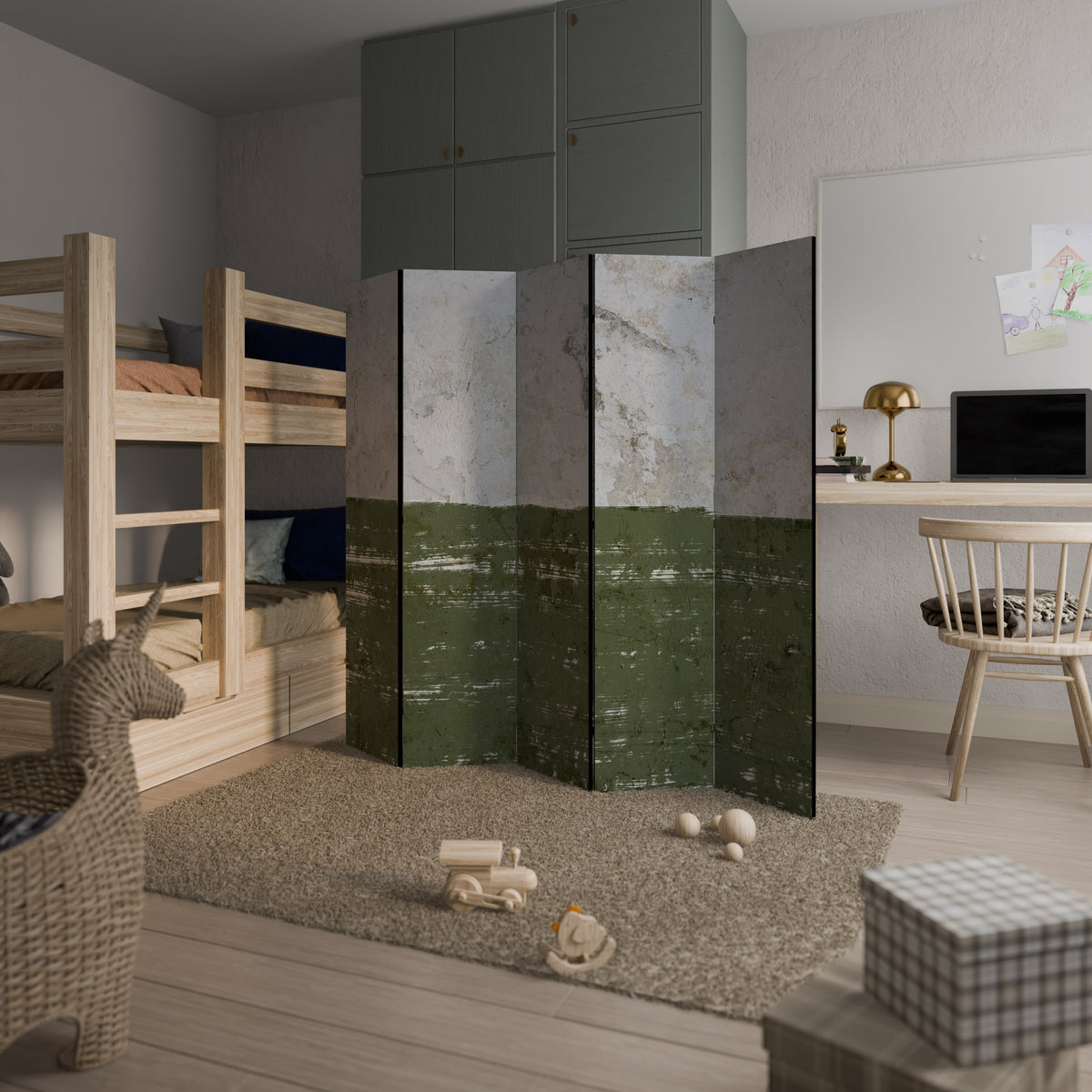 RUSTIC RADIANCE ASSEMBLED 5-Panel Room Divider