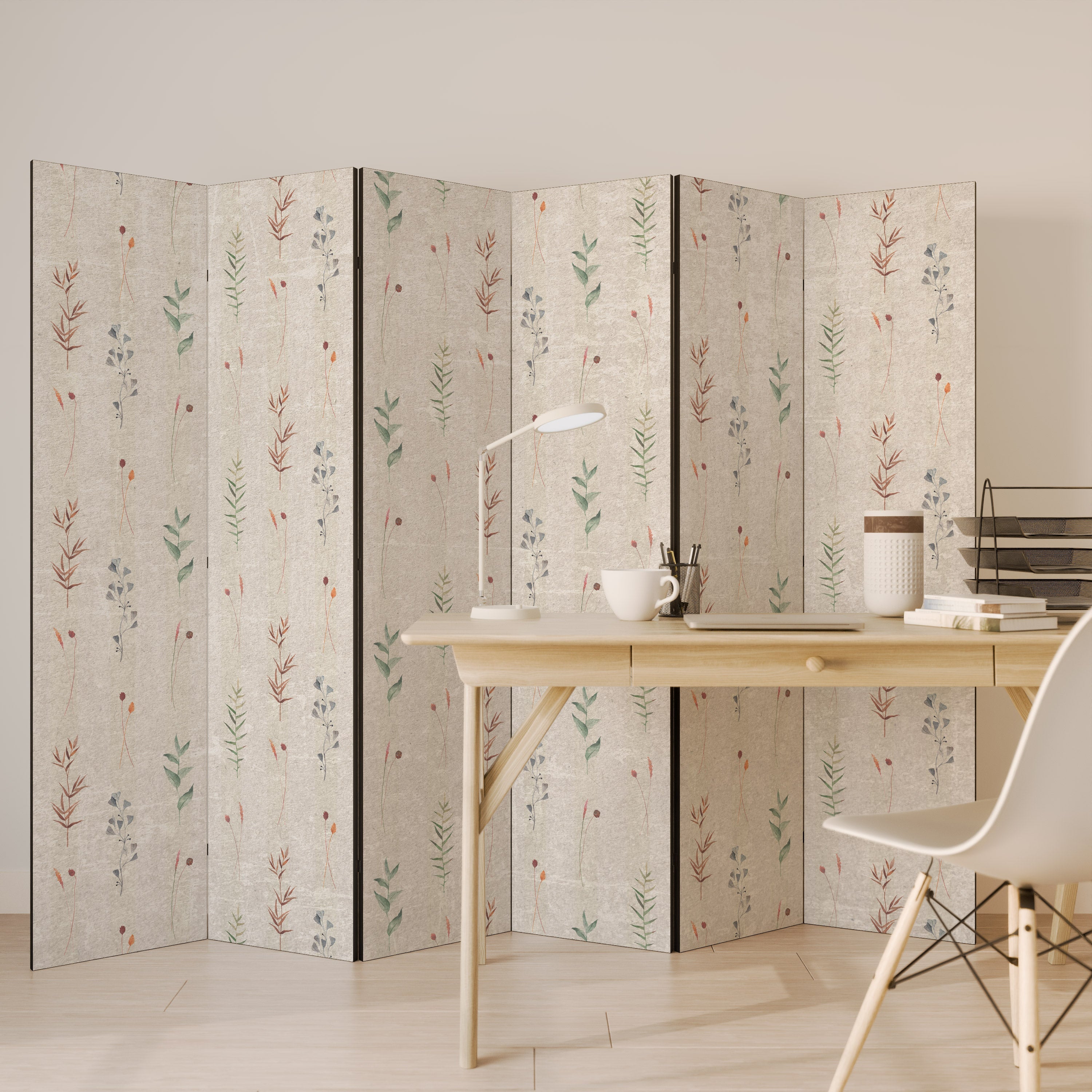 VERDANT HARMONY Dekorativer 6-teiliger Raumteiler