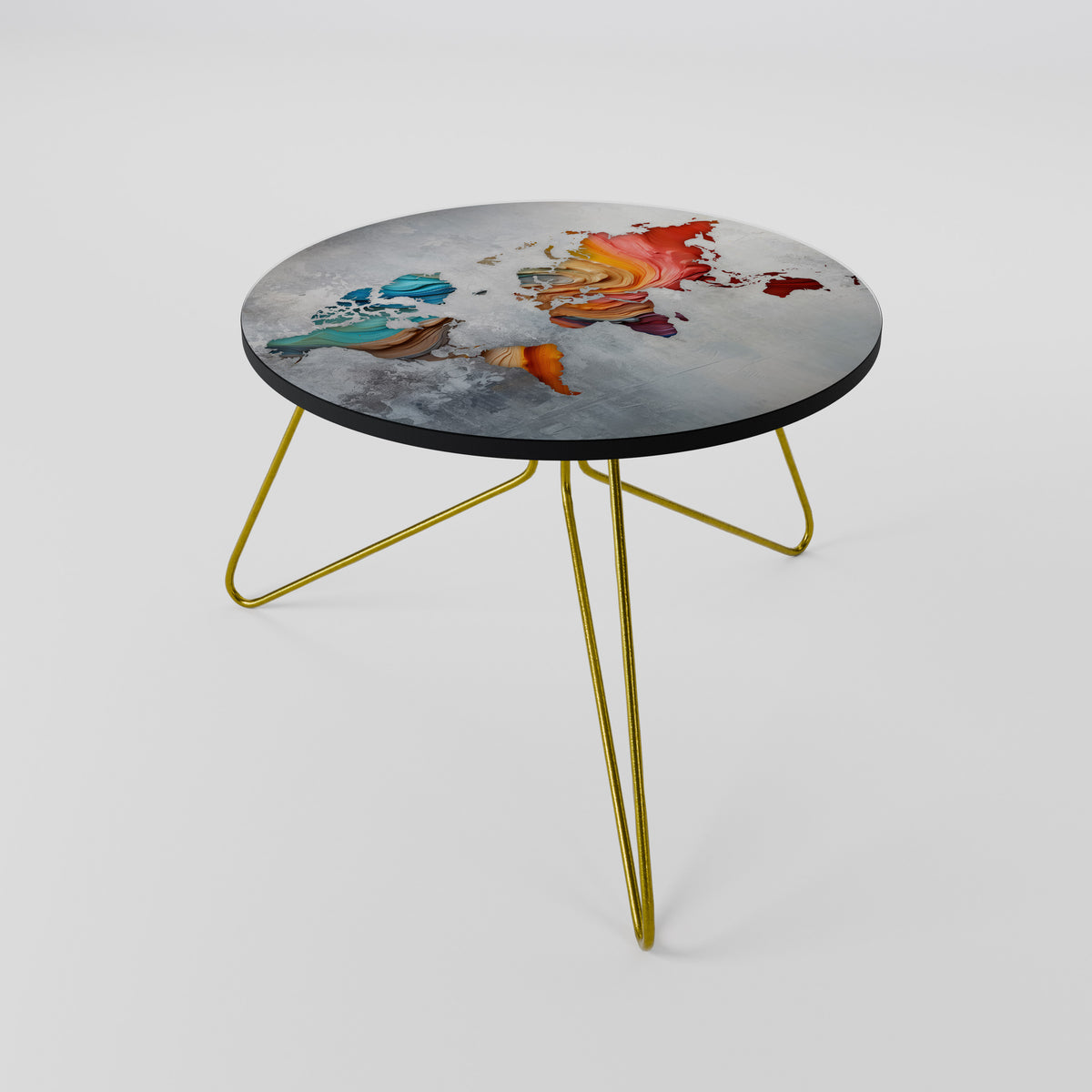 PAINTED CONTINENTS Couchtisch