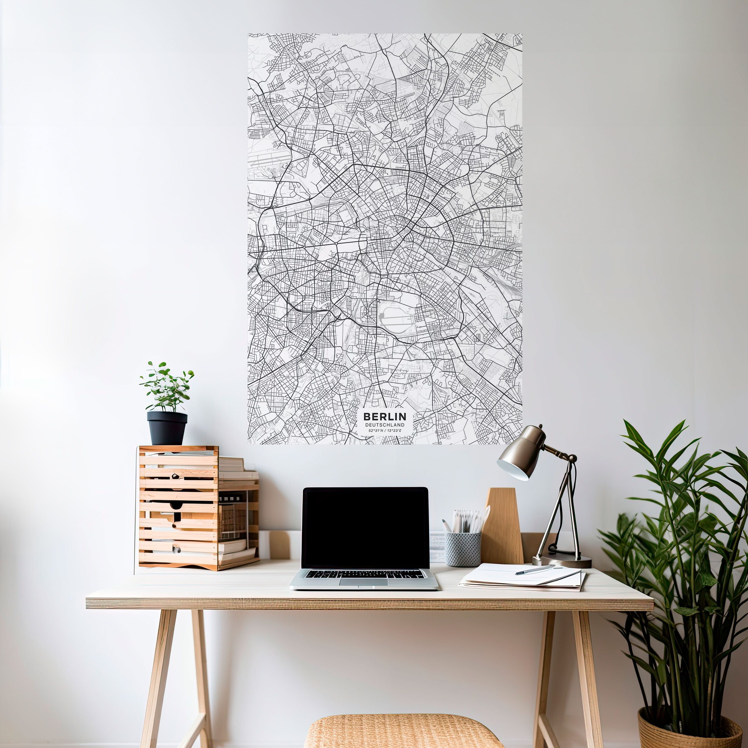 BERLIN PLAN Peel and Stick Vertical Poster