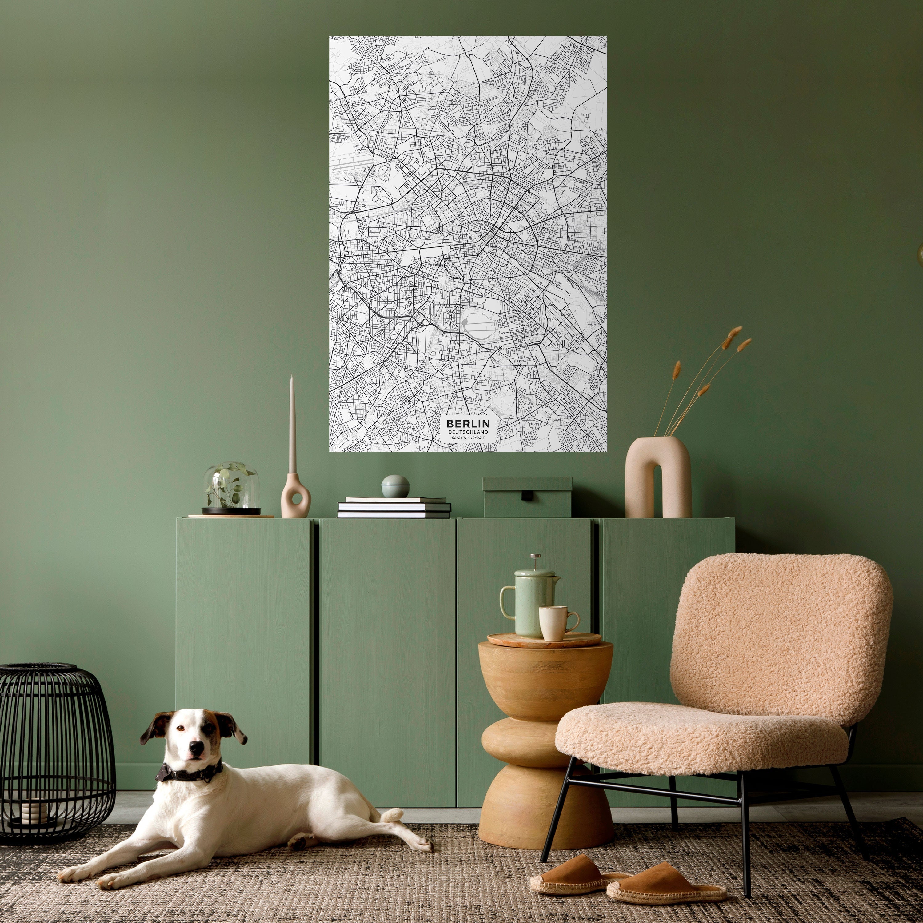 BERLIN PLAN Peel and Stick Vertical Poster
