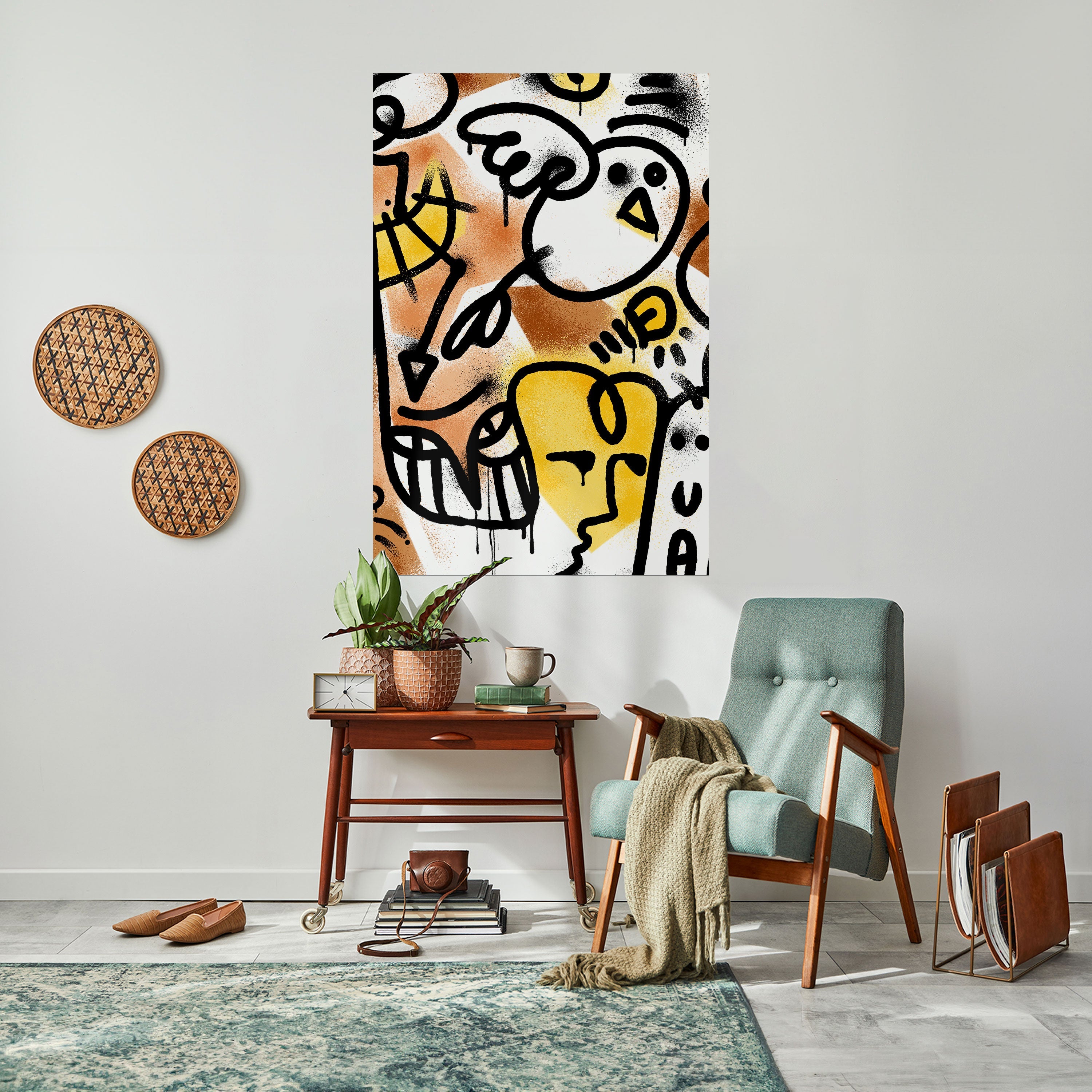URBAN CANVAS Peel and Stick Vertical Poster