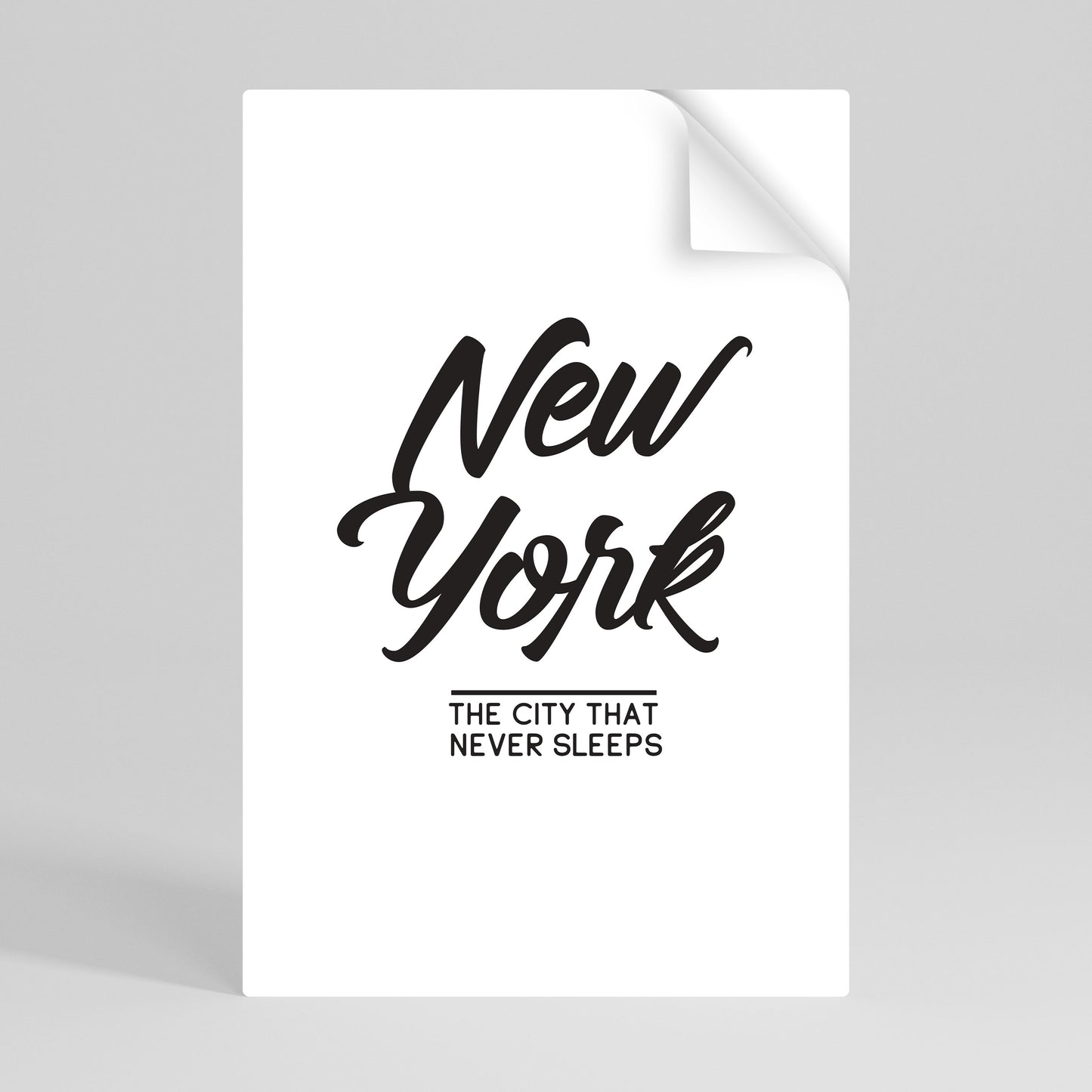AWAKE IN NYC Peel and Stick Vertical Poster