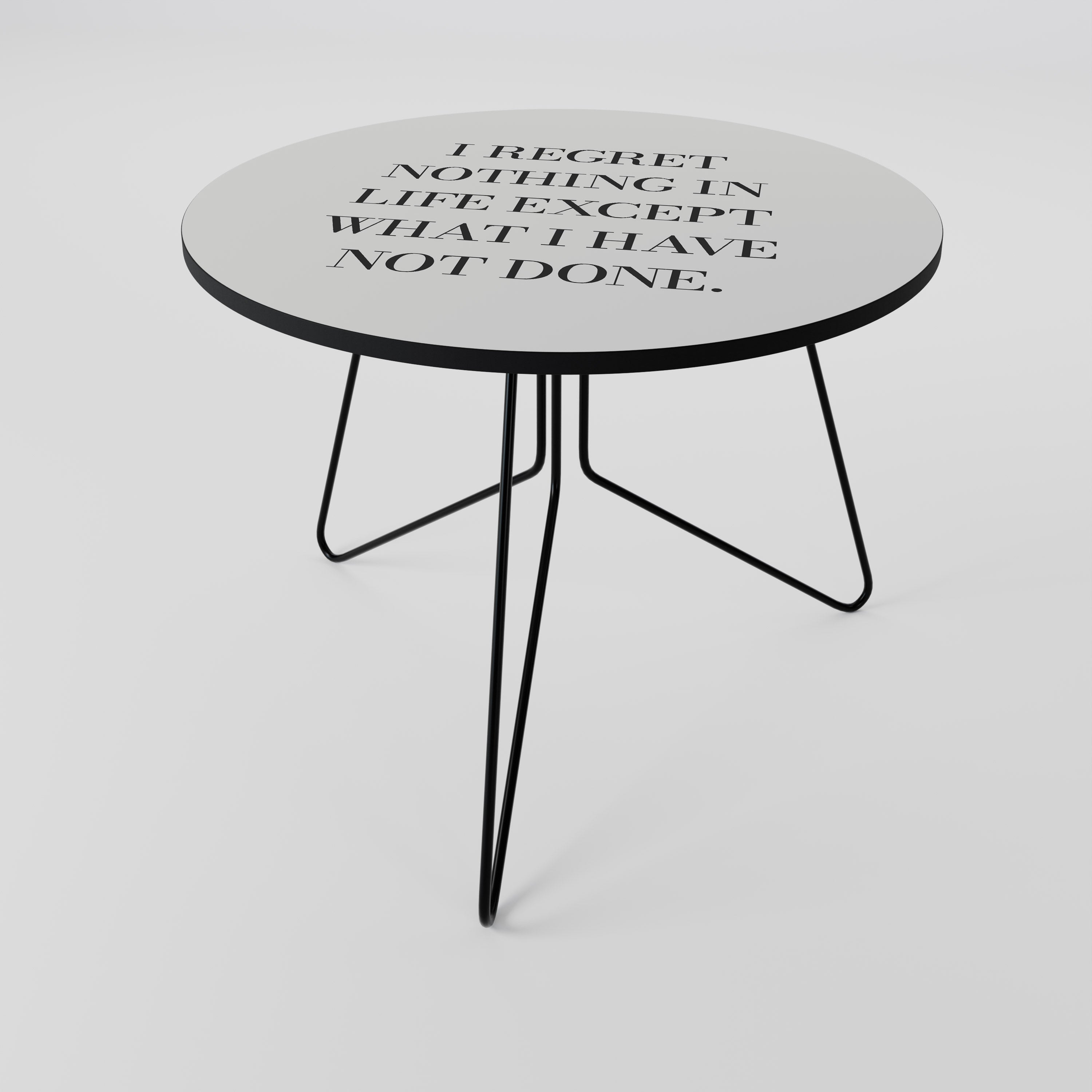 REGRET NOTING Couchtisch 69