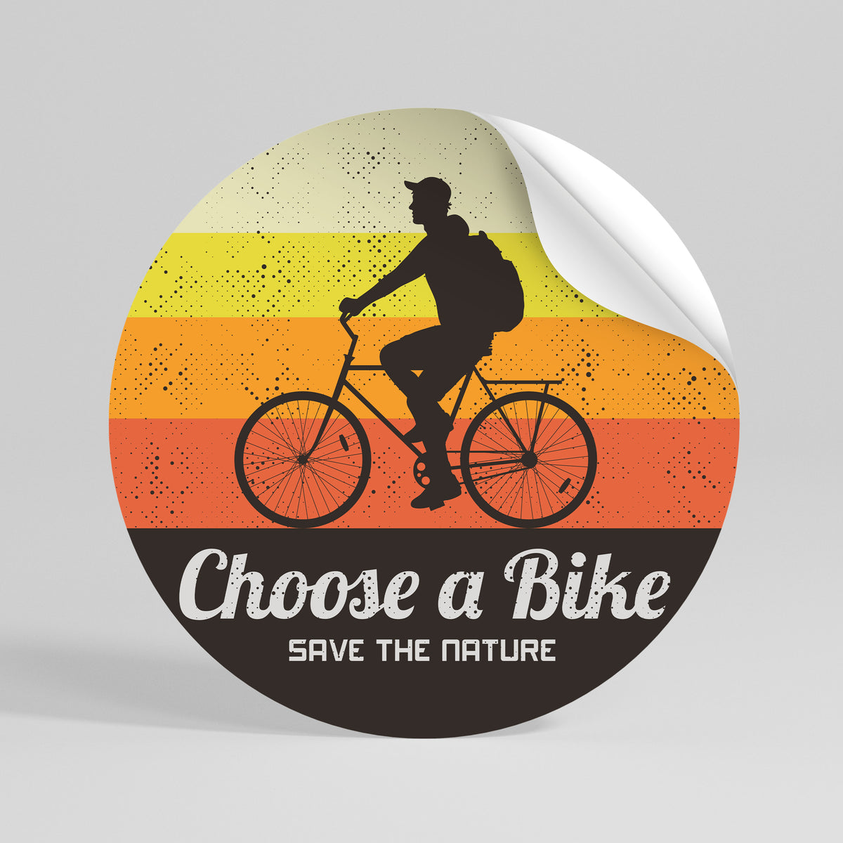 CHOOSE A BIKE Peel and Stick Round Sticker