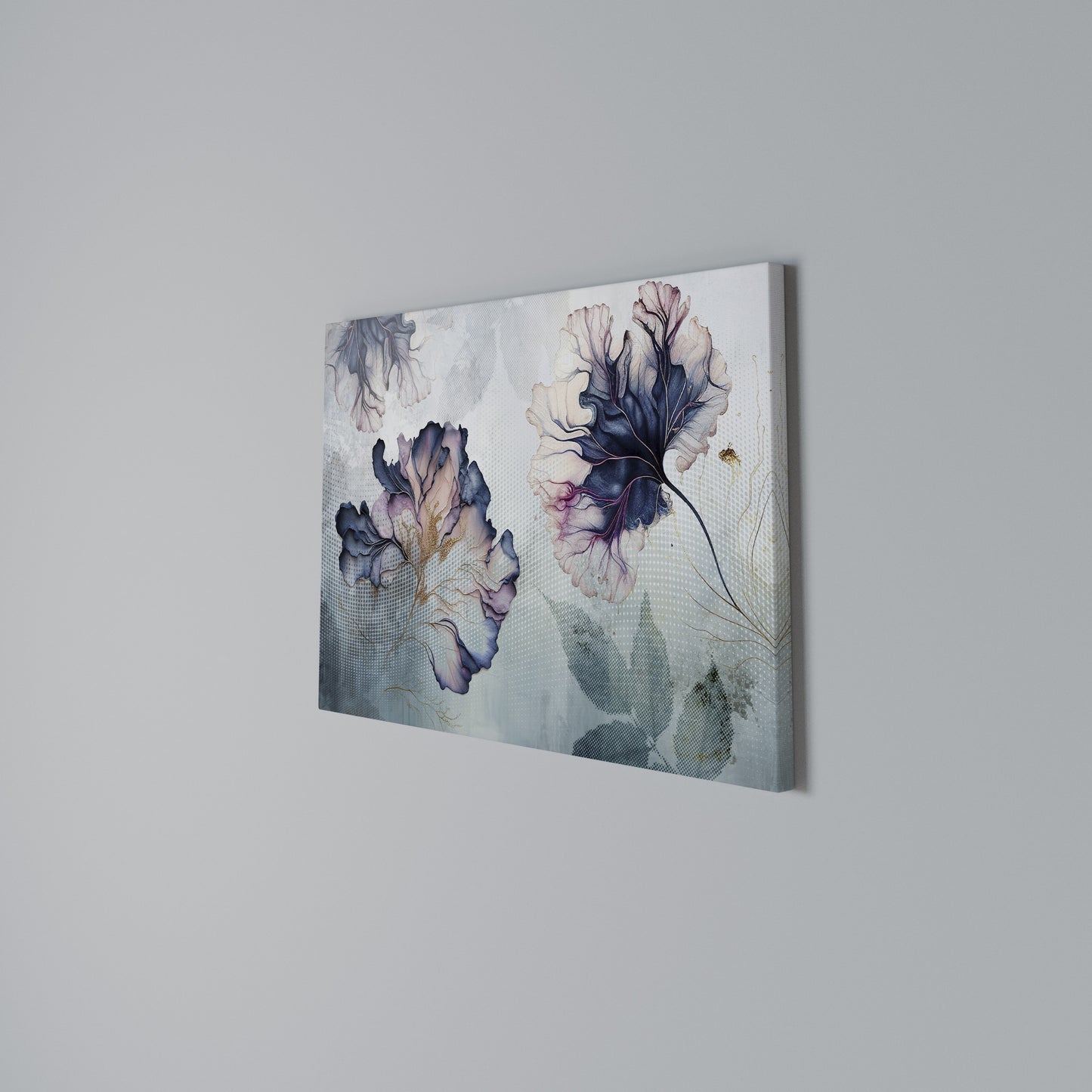 ICY BLOSSOMS Horizontal Canvas Print