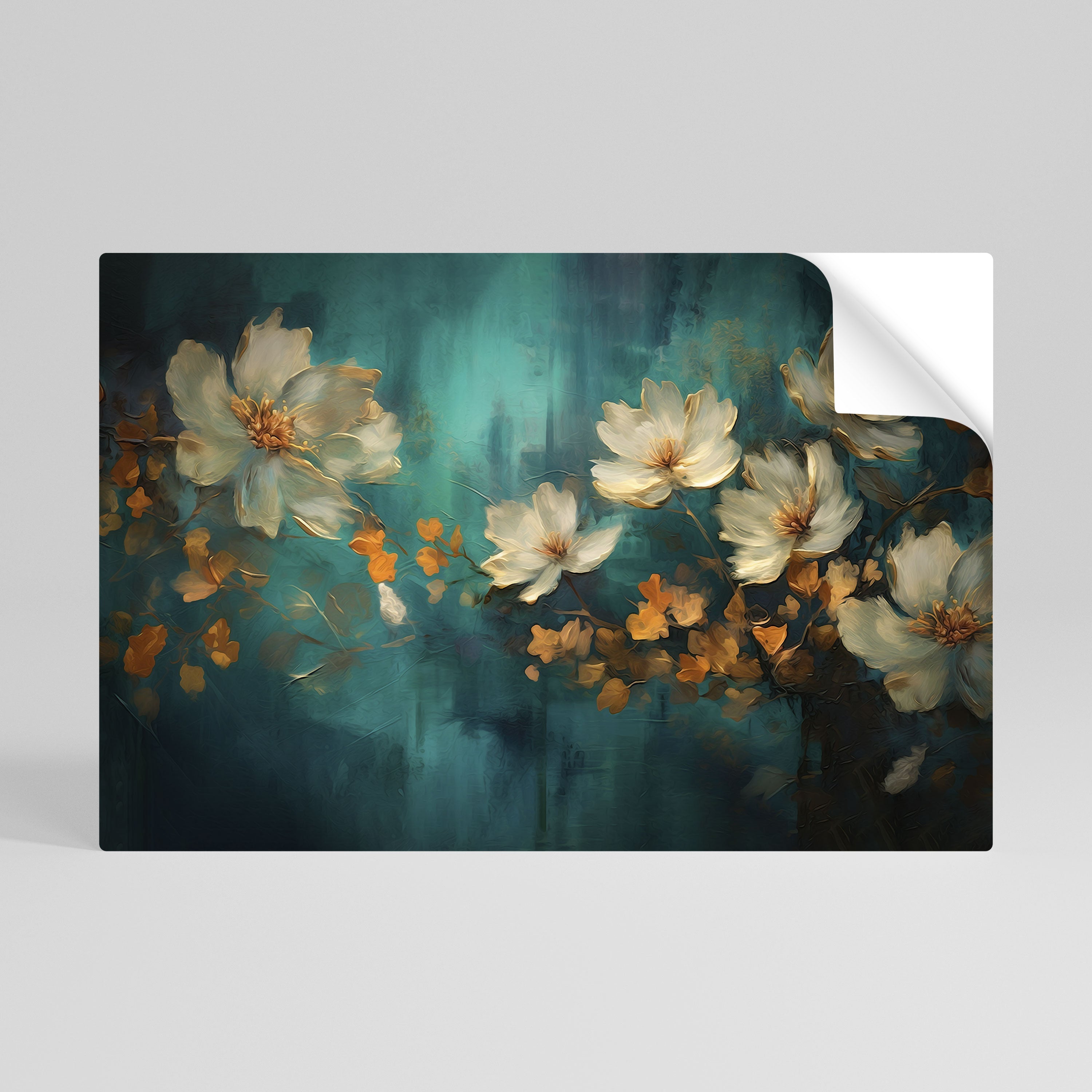 TRANQUIL GARDEN MUSE Horizontales Poster zum Abziehen und Aufkleben
