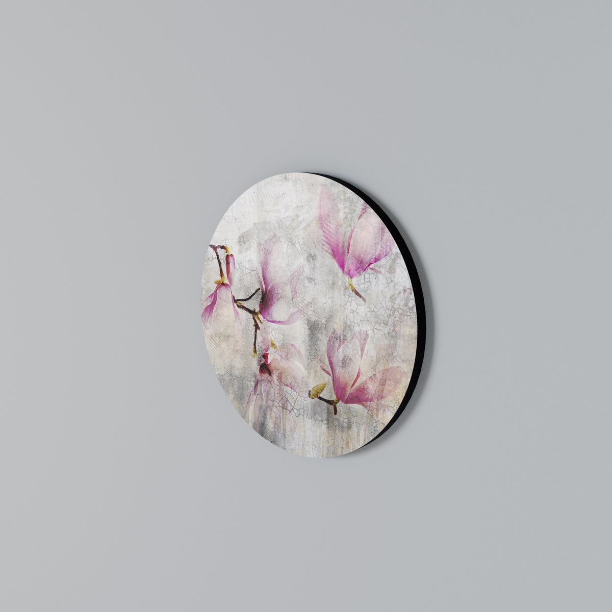 ASTONISHING MAGNOLIA Rundes Wandbild