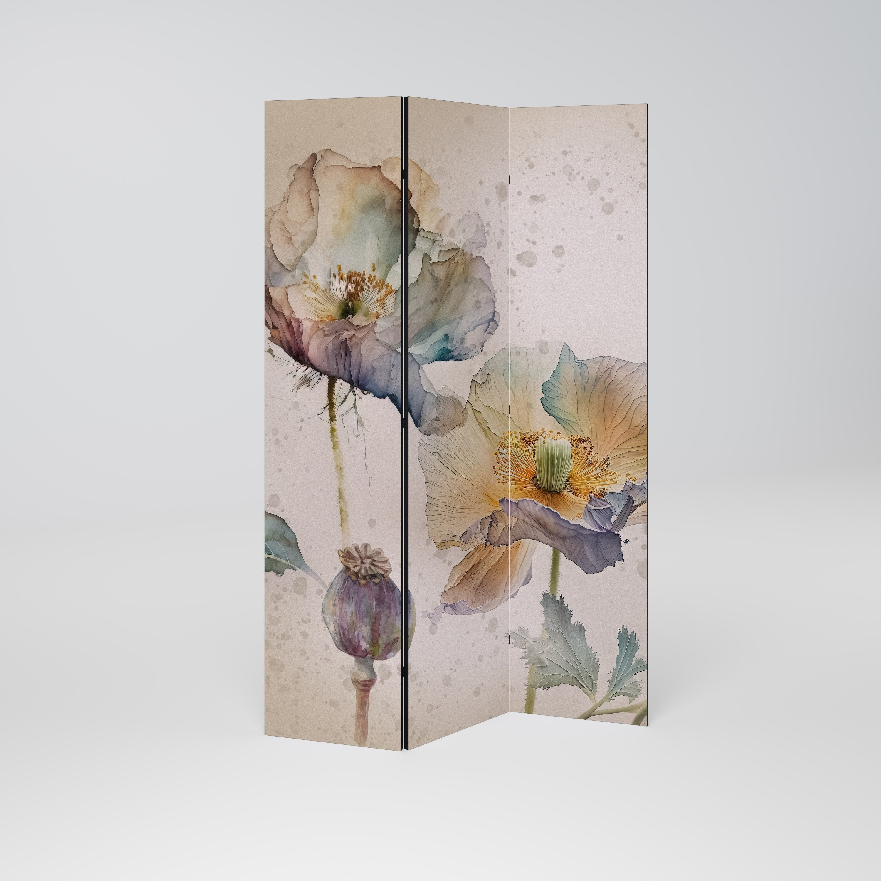 SOFTEN POPPY Dekorativer 3-teiliger Raumteiler