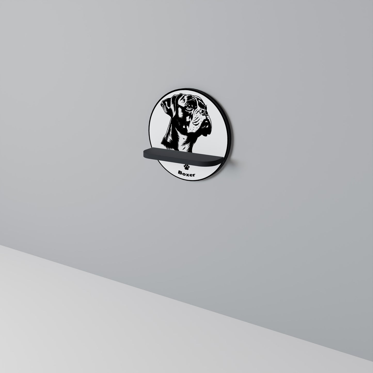 BOXER DOG Art Shelf