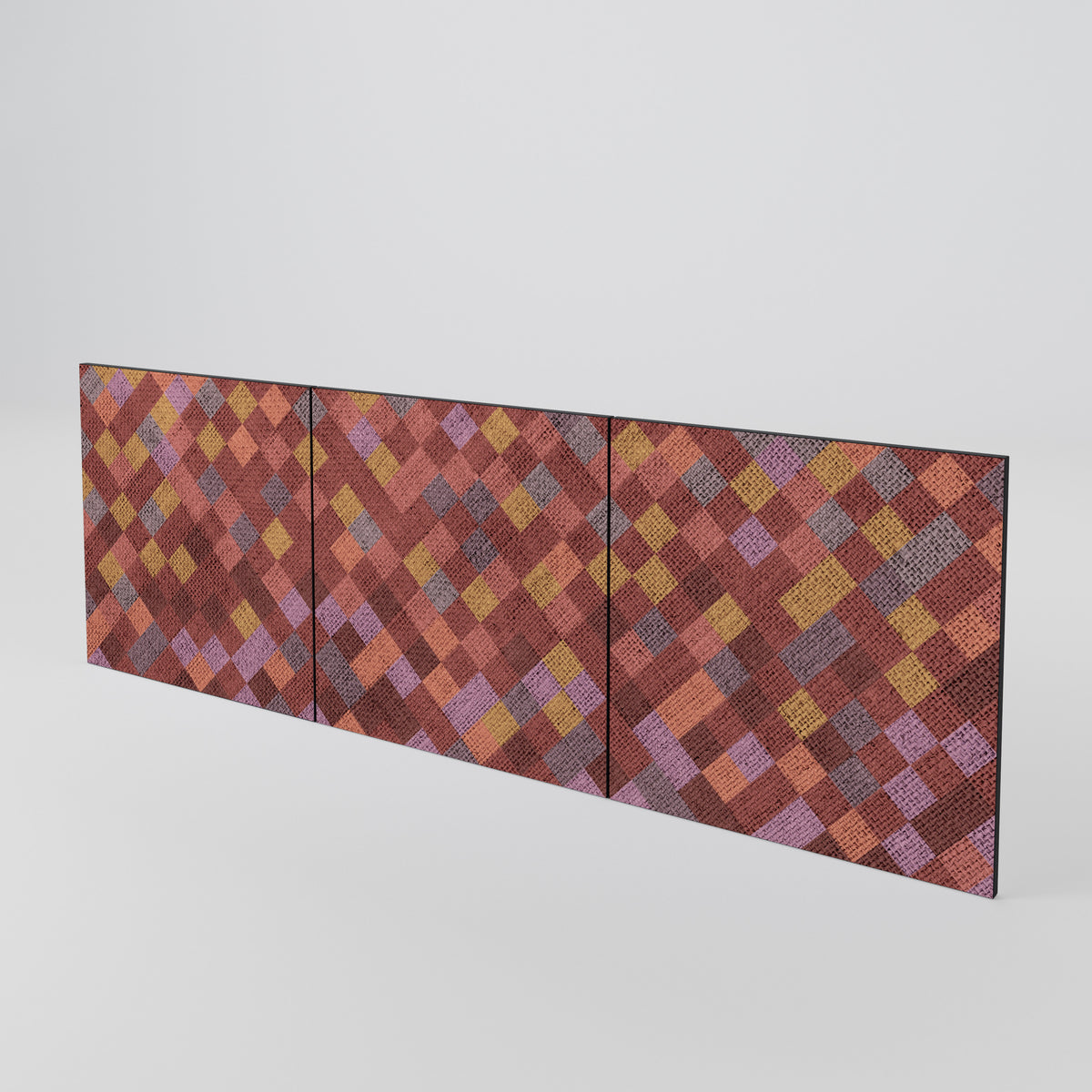 PAINTED SQUARES 3-Piece Sideboard Door Set