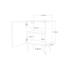 SCANDIC FLOWERET Sideboard mit 1 Tür in Eiche-Optik