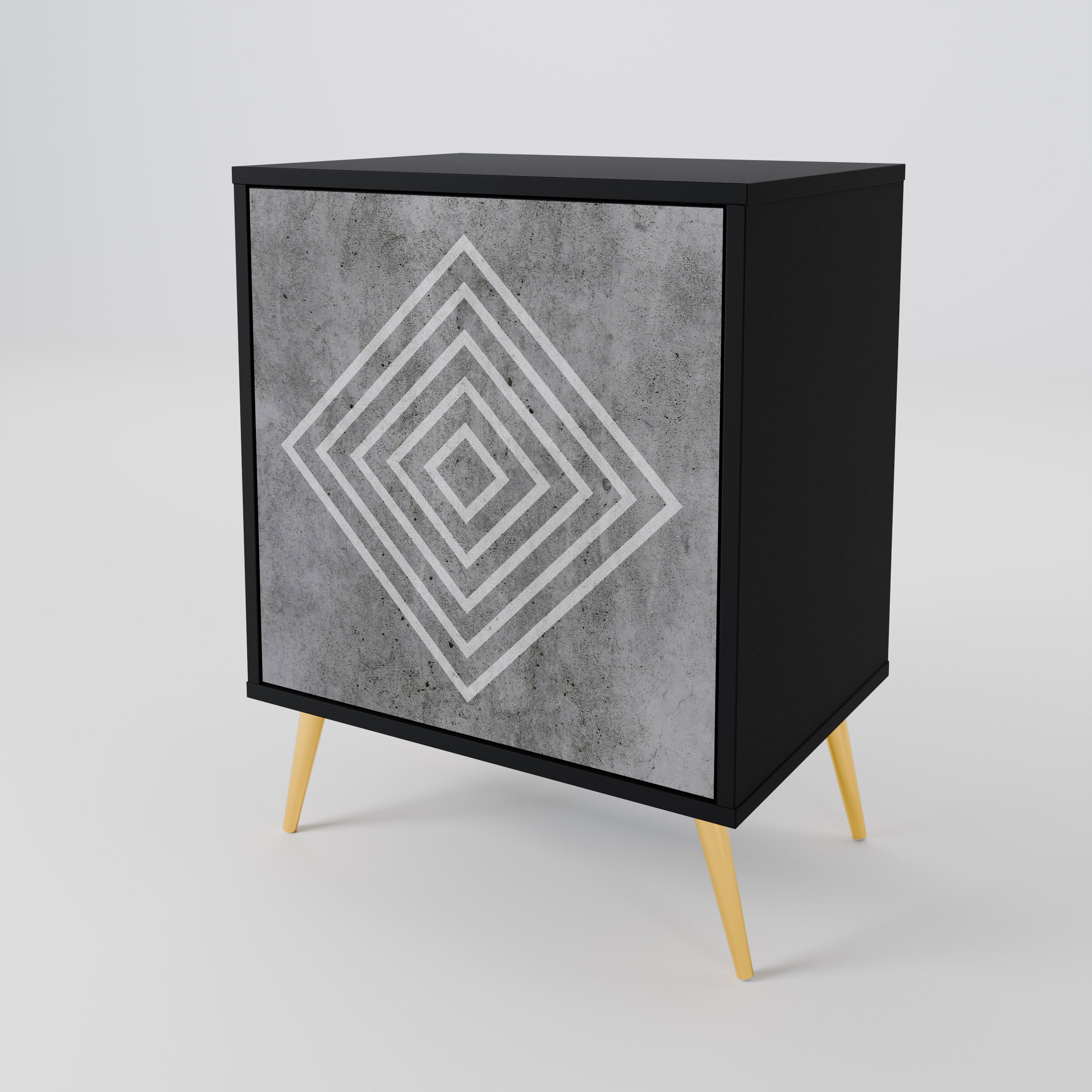 POLYGONAL ARTISTRY 1-Door Sideboard