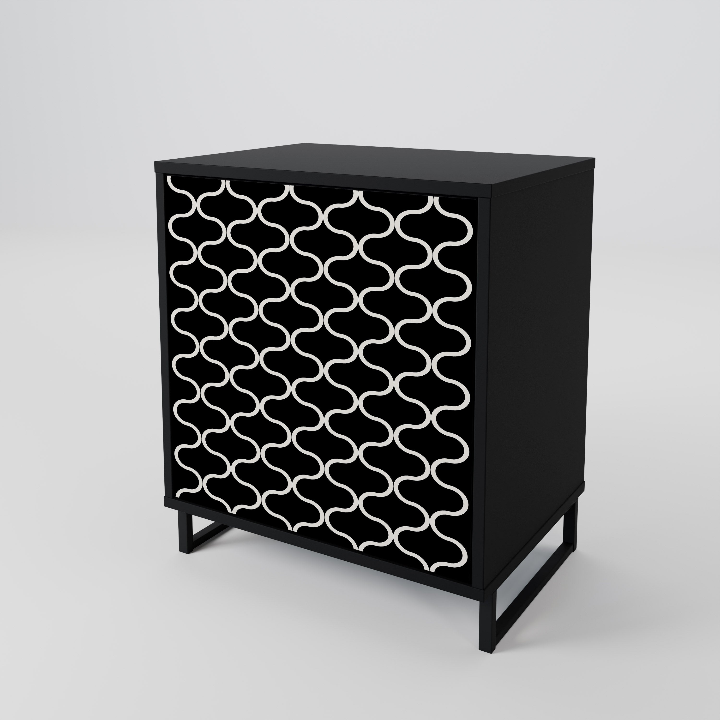 TESSELATED BLACKNESS 1-Door Sideboard