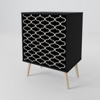 TESSELATED BLACKNESS 1-Door Sideboard in Black Finish