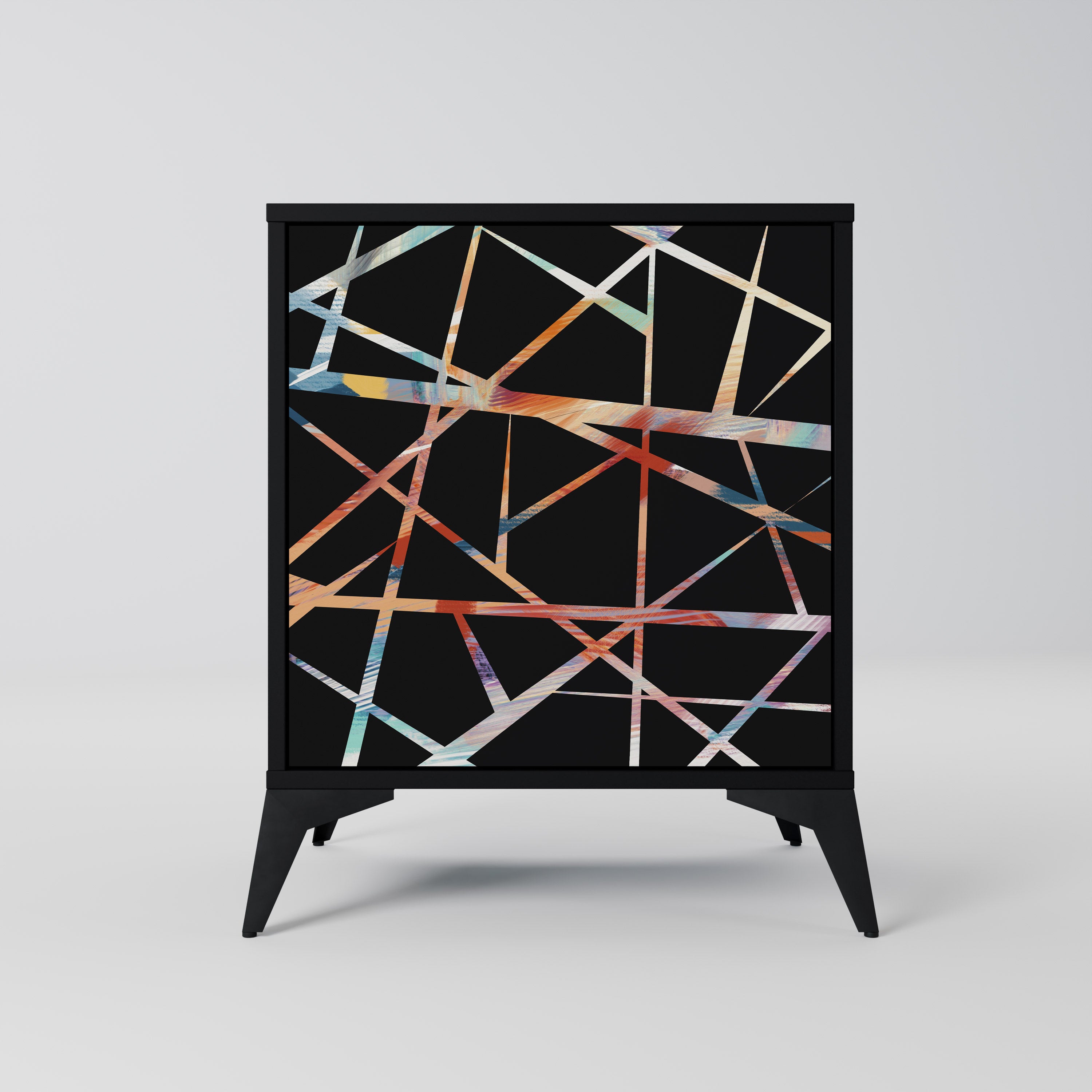 POLYGON VERVE 1-Door Sideboard in Black Finish