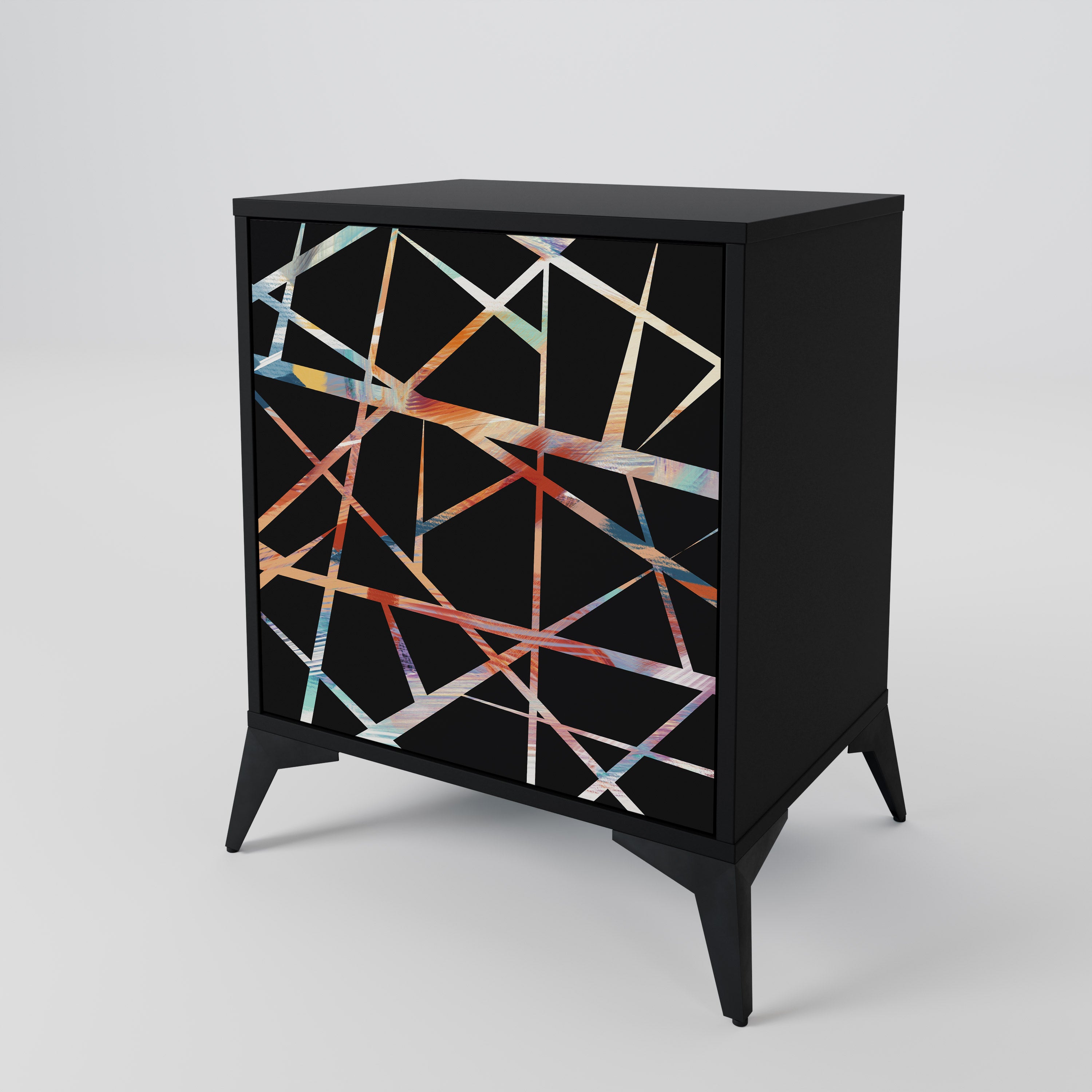 POLYGON VERVE 1-Door Sideboard in Black Finish
