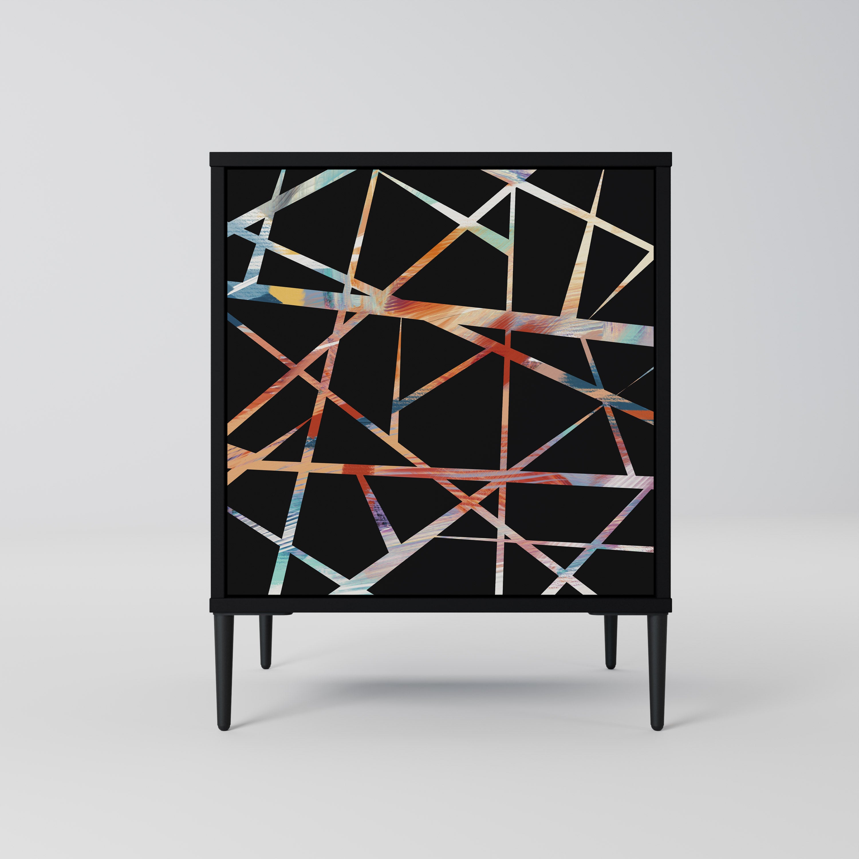 POLYGON VERVE 1-Door Sideboard in Black Finish