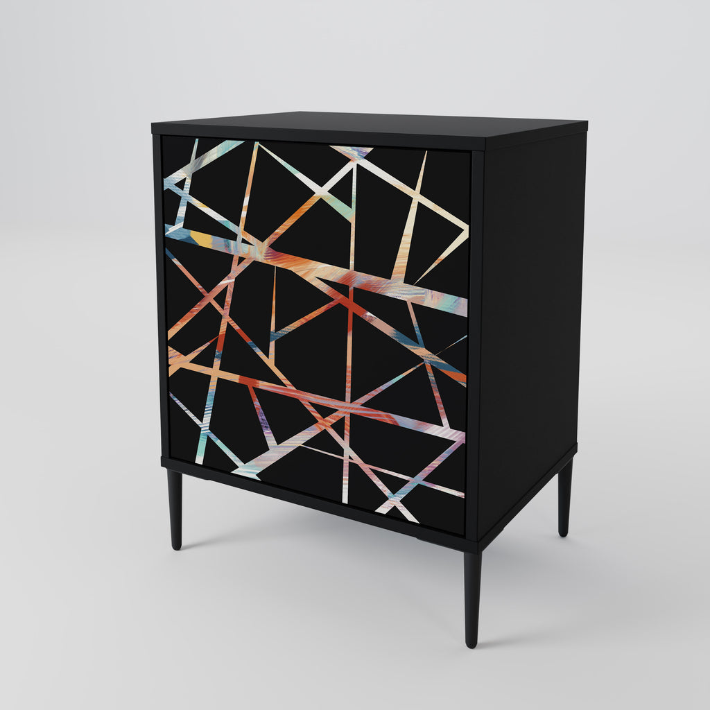 POLYGON VERVE 1-Door Sideboard in Black Finish