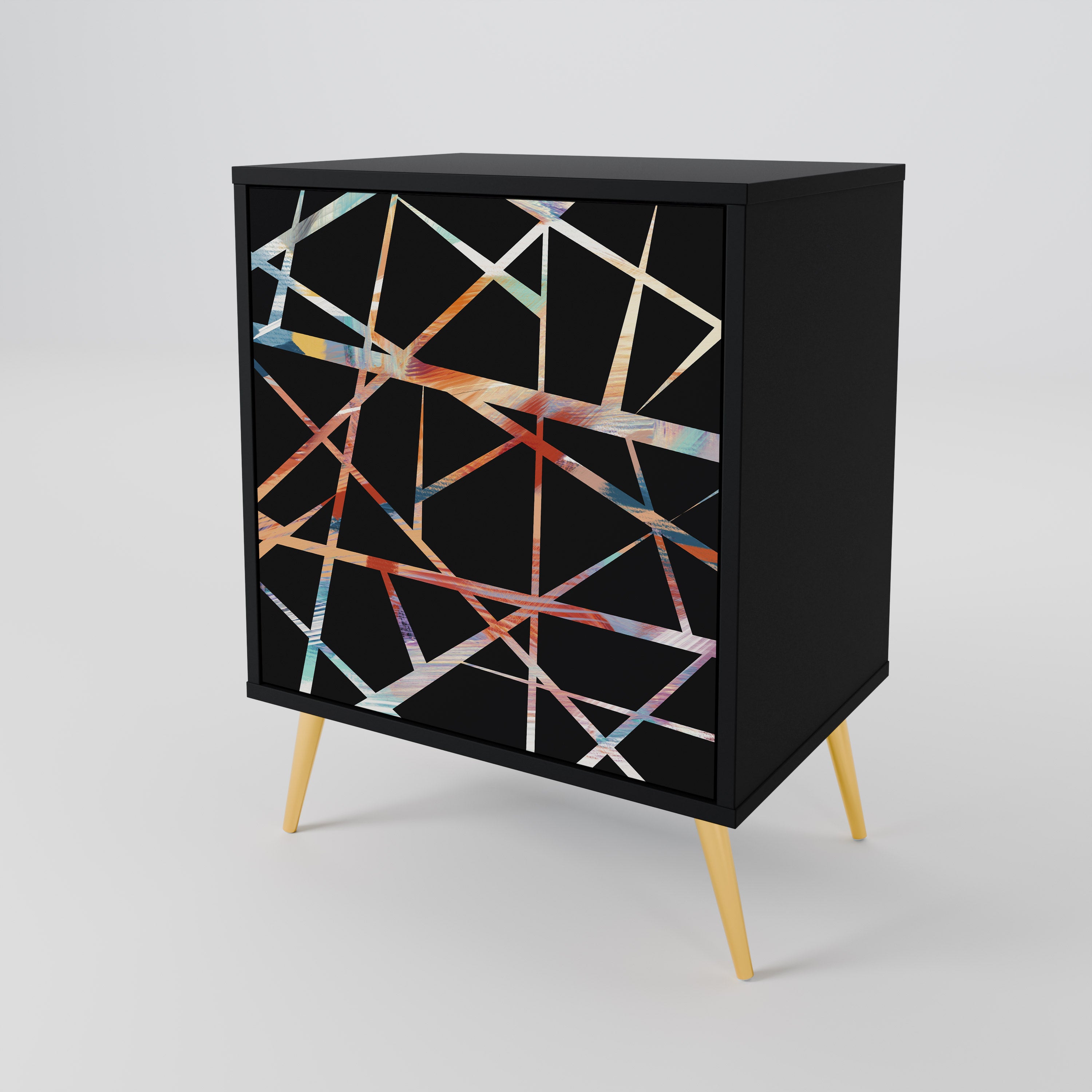 POLYGON VERVE 1-Door Sideboard in Black Finish