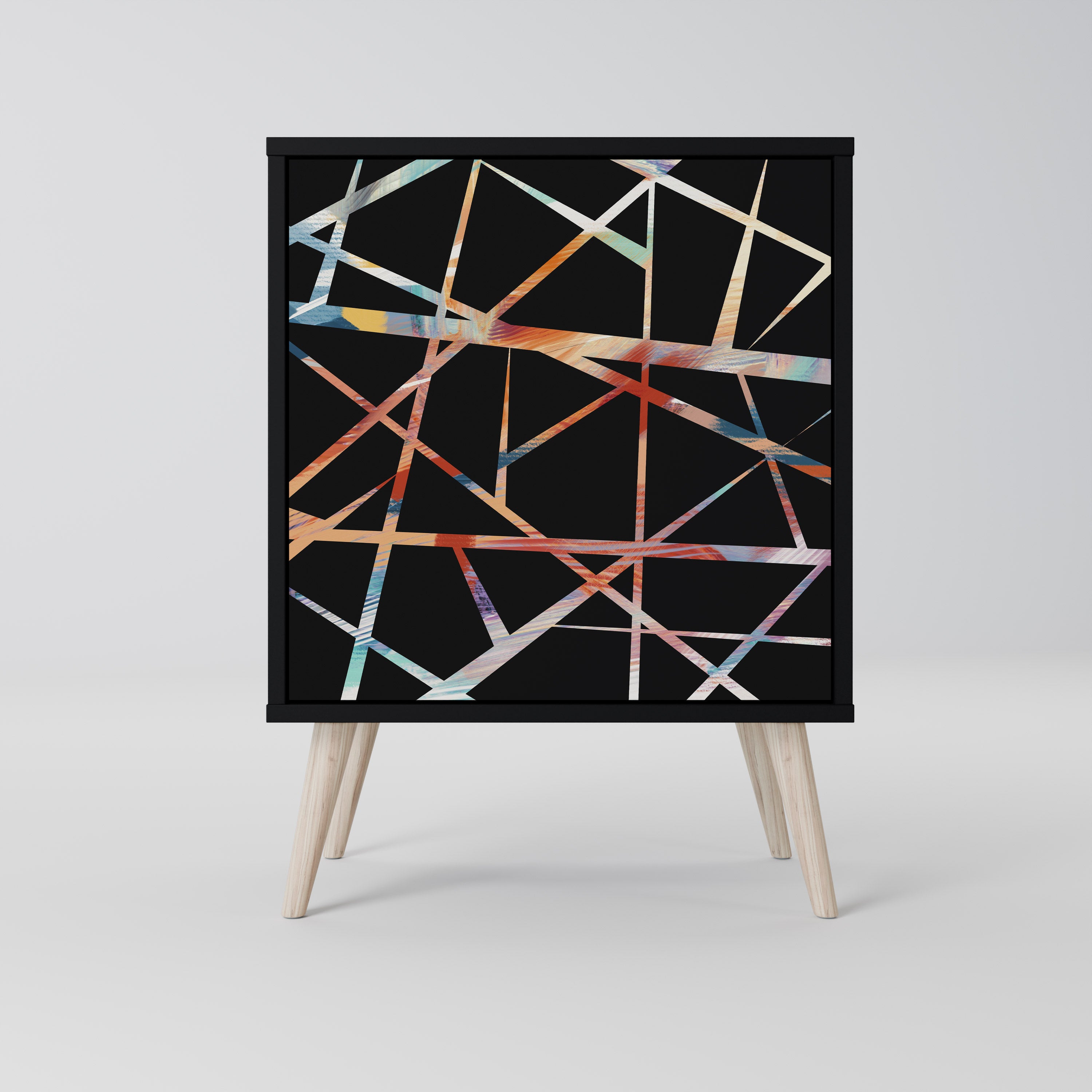 POLYGON VERVE 1-Door Sideboard in Black Finish