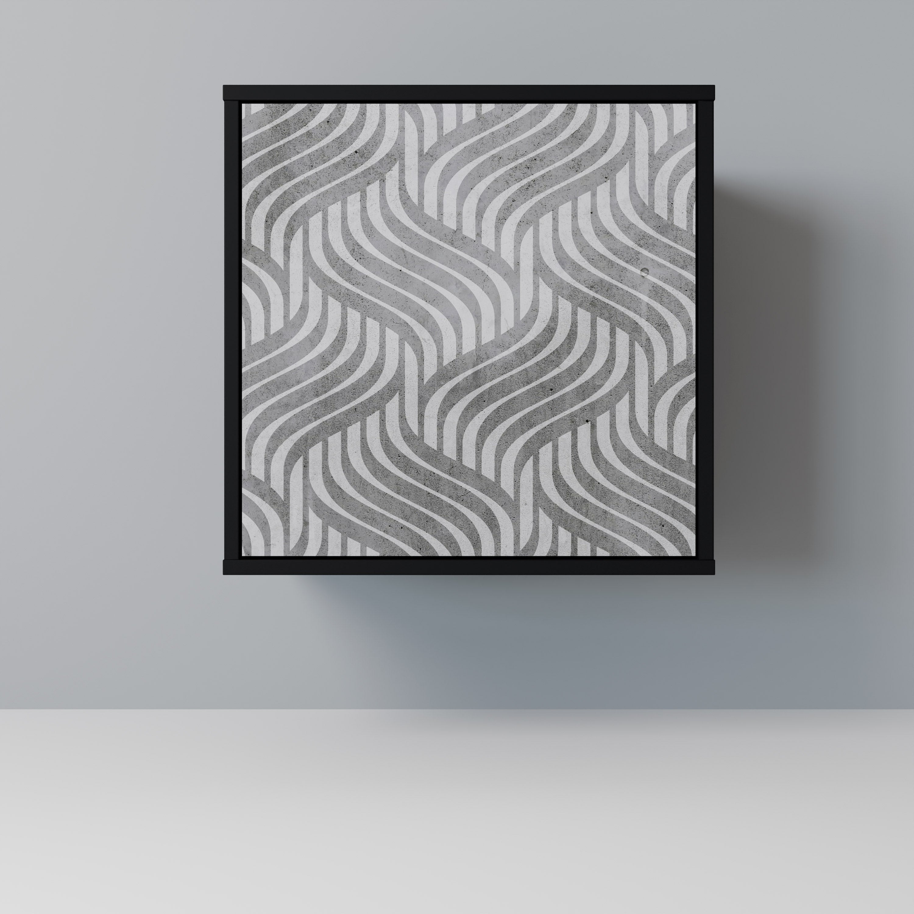 CONCRETE MOVEMENT 1-Door Sideboard in Black Finish