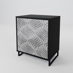 CONCRETE MOVEMENT 1-Door Sideboard in Black Finish