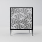 CONCRETE MOVEMENT 1-Door Sideboard in Black Finish
