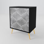 CONCRETE MOVEMENT 1-Door Sideboard in Black Finish