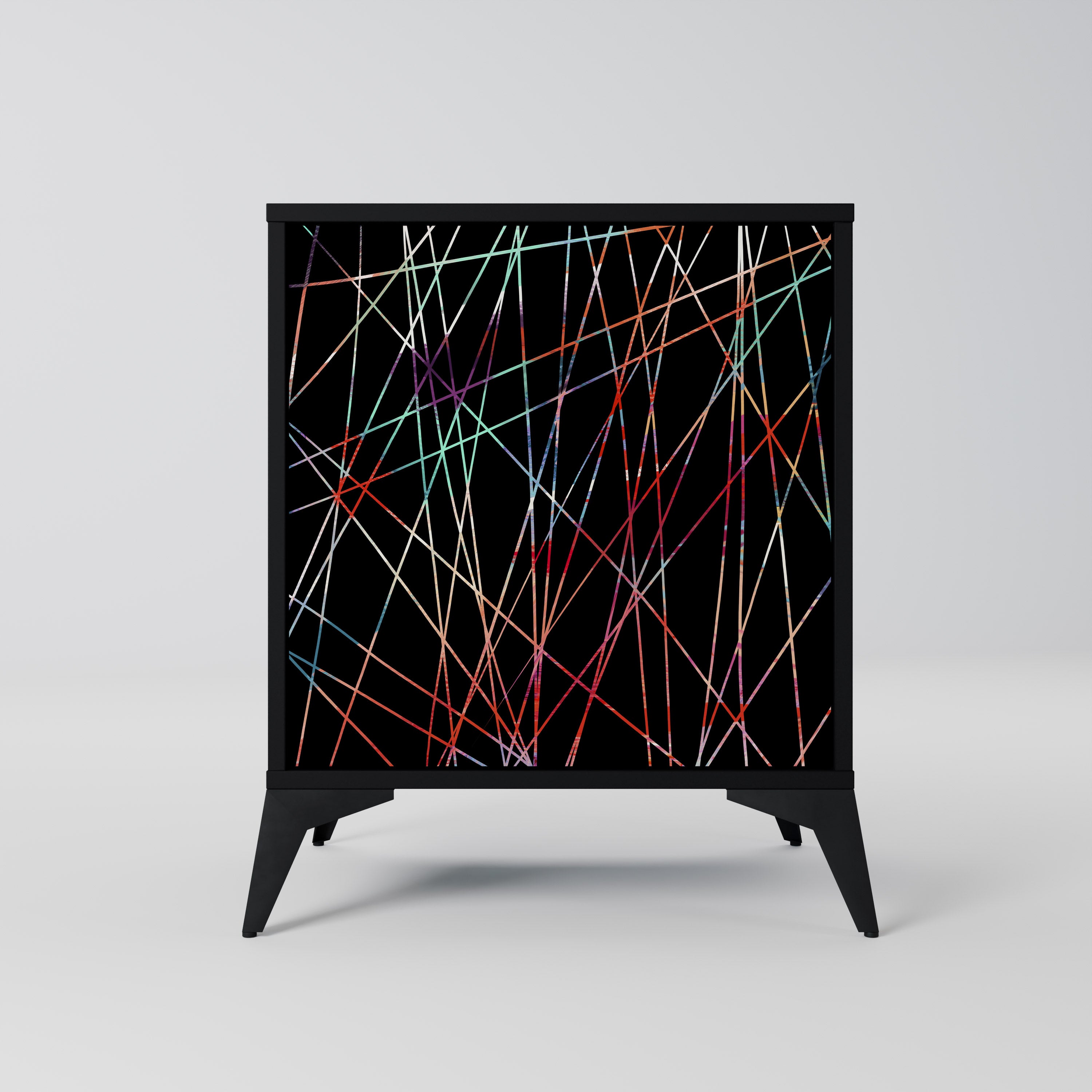 LUMINOUS SNARE 1-Door Sideboard in Black Finish