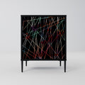 LUMINOUS SNARE 1-Door Sideboard in Black Finish