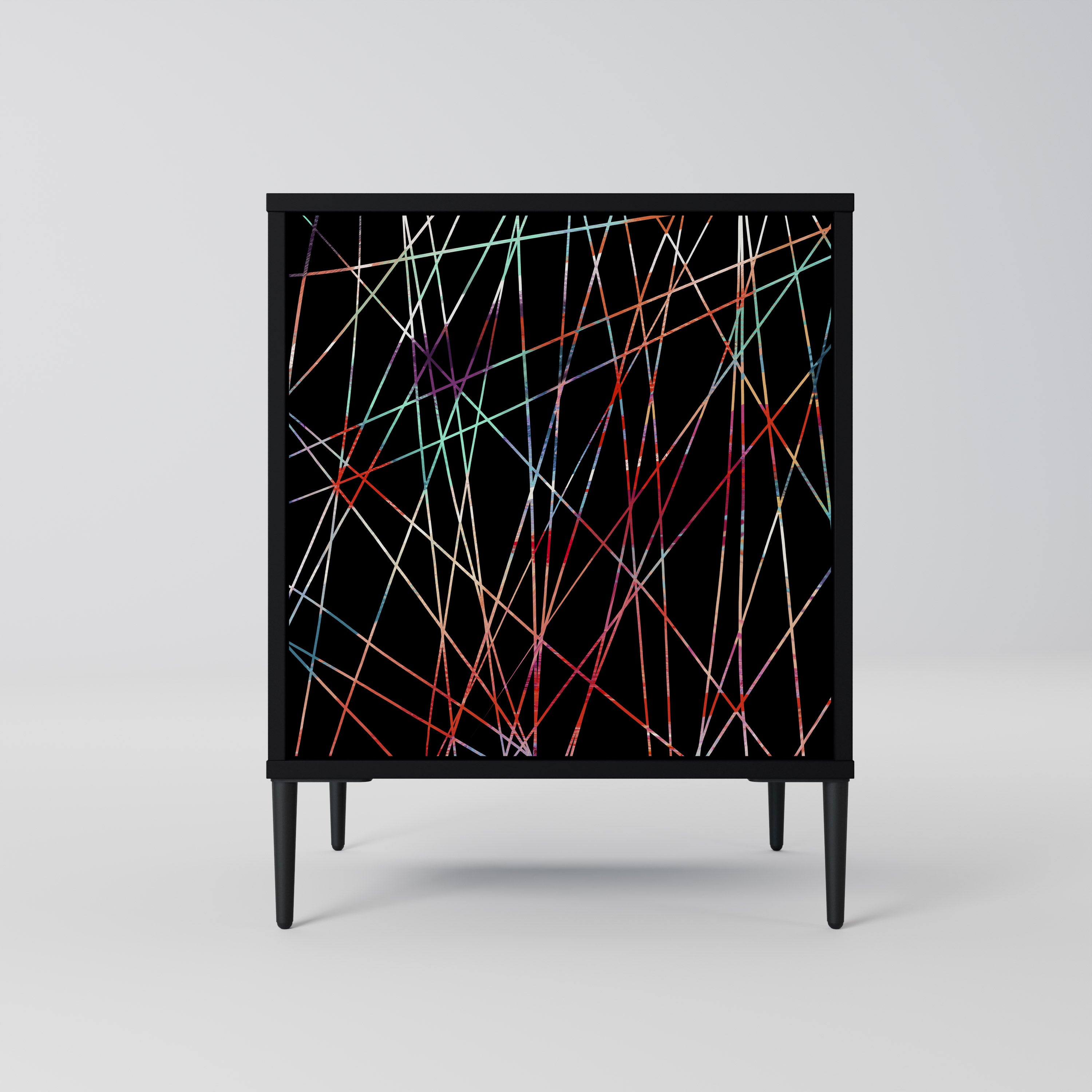 LUMINOUS SNARE 1-Door Sideboard in Black Finish