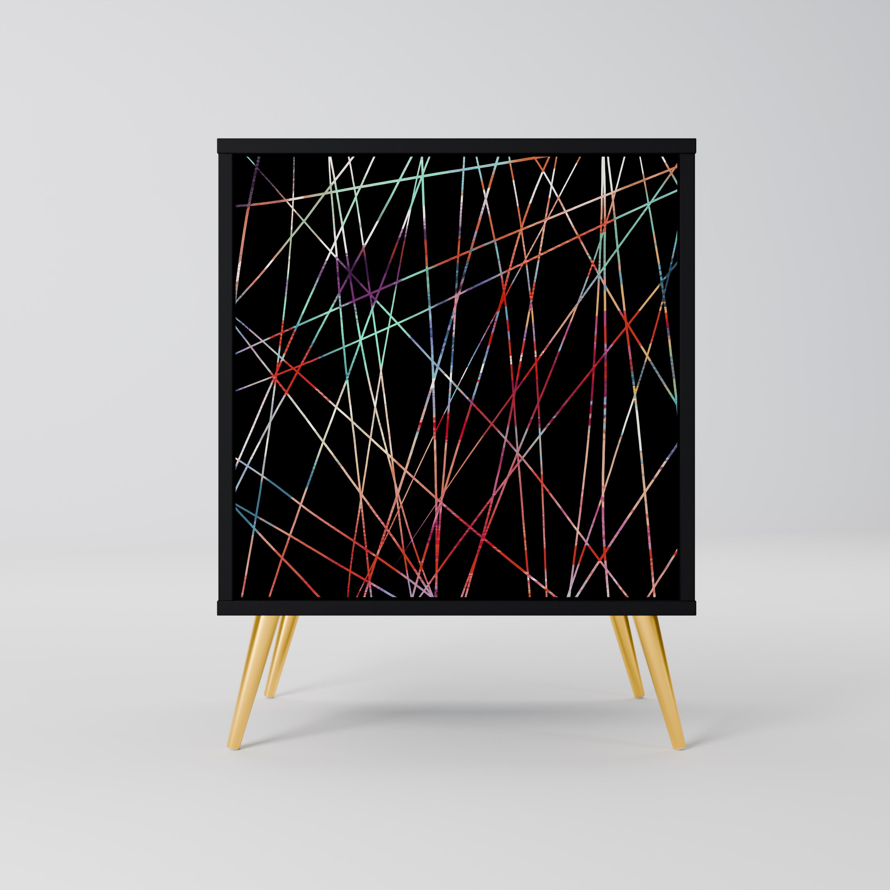 LUMINOUS SNARE 1-Door Sideboard in Black Finish