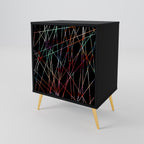 LUMINOUS SNARE 1-Door Sideboard in Black Finish