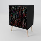 LUMINOUS SNARE 1-Door Sideboard in Black Finish