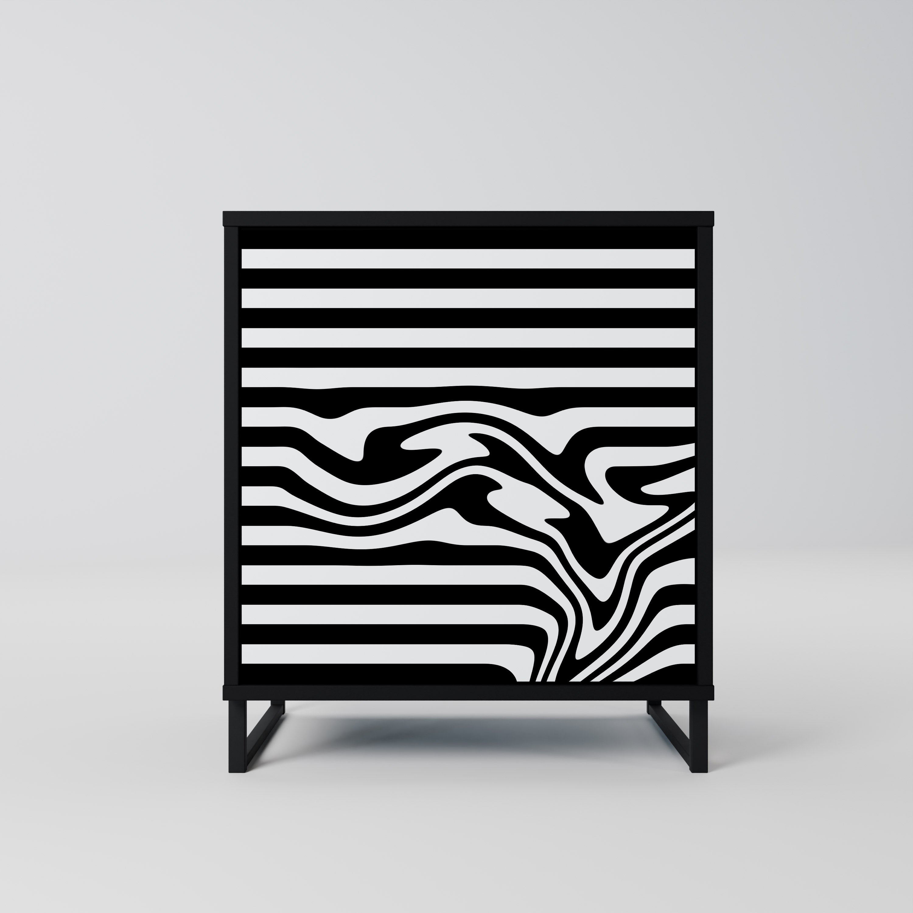 SPECTRA SHOWCASE 1-Door Sideboard in Black Finish