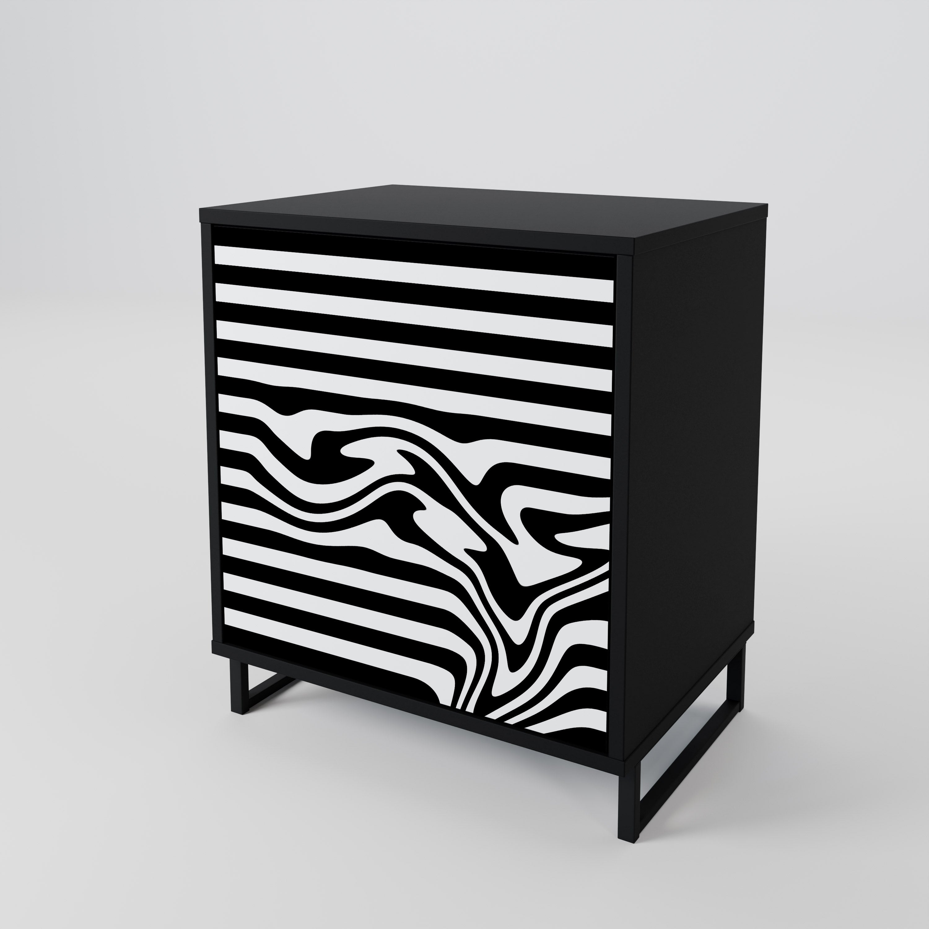 SPECTRA SHOWCASE 1-Door Sideboard in Black Finish