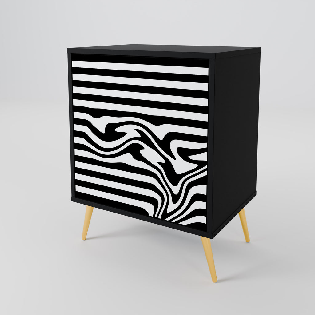 SPECTRA SHOWCASE 1-Door Sideboard in Black Finish