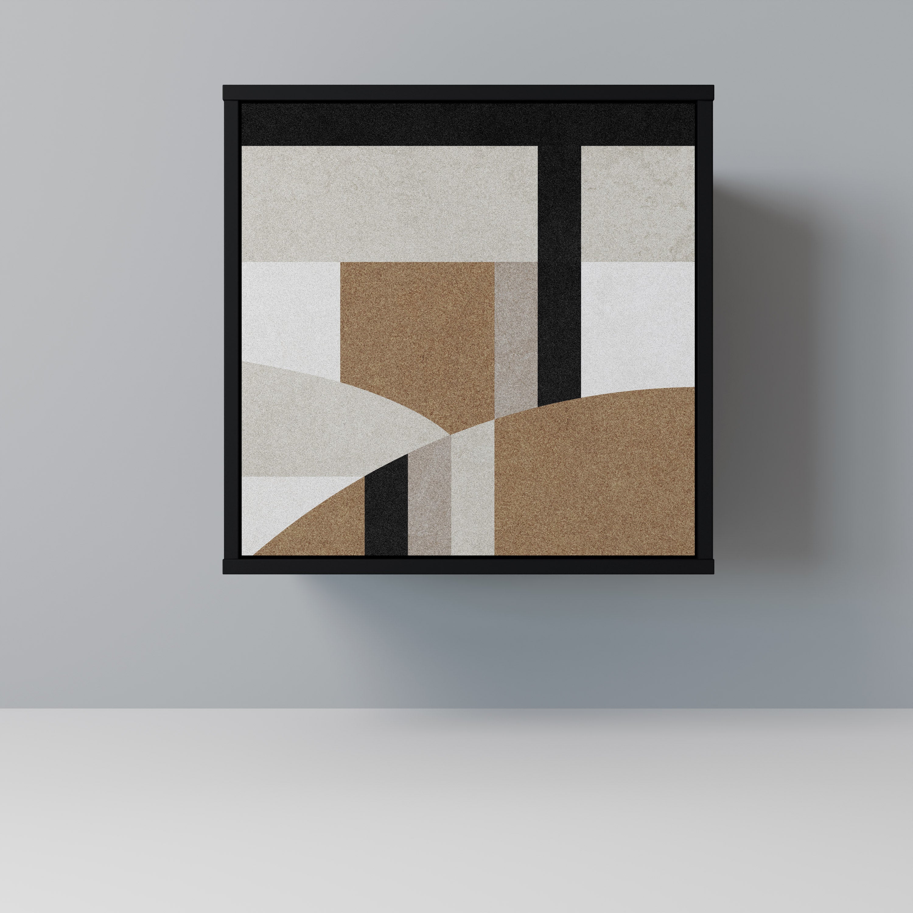 DELICATE MEMENTO 1-Door Sideboard in Black Finish