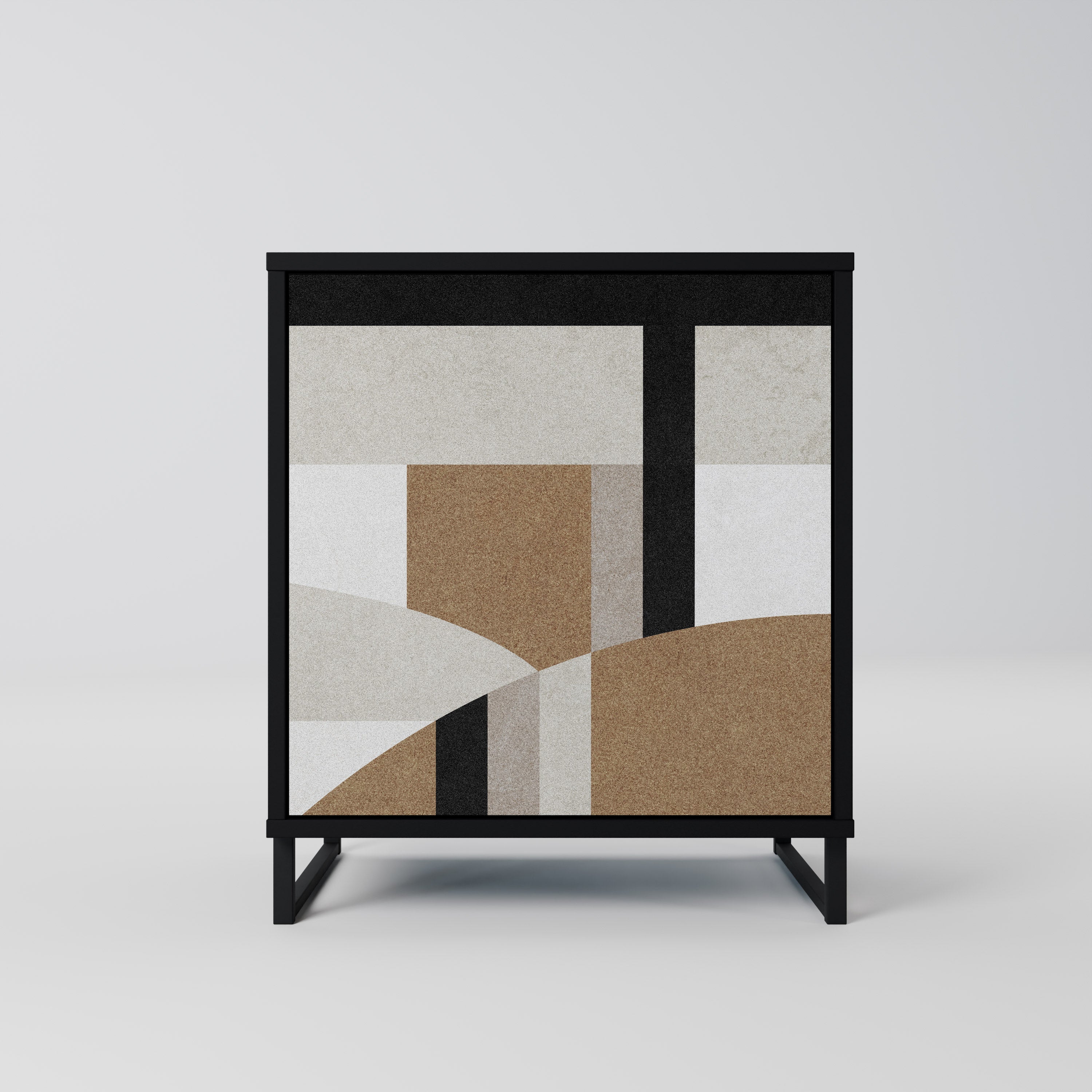 DELICATE MEMENTO 1-Door Sideboard in Black Finish